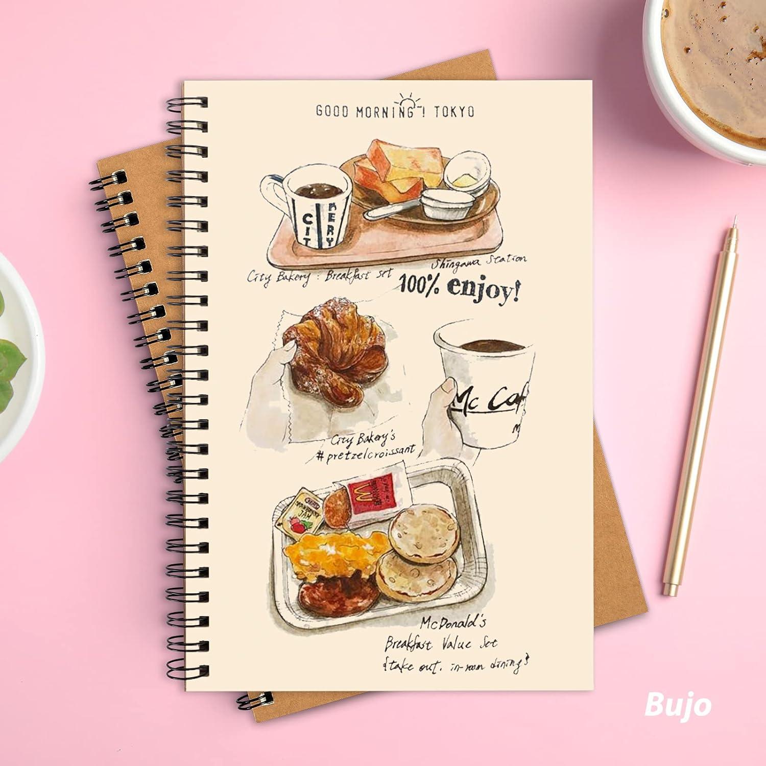 Paquete de 7 Cuadernos Espiral LABUK A5 Sin Rayas 100 Páginas