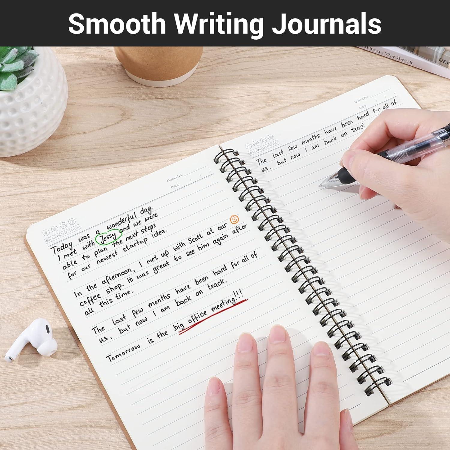 Cuaderno Espiral Rayado EUSOAR A5 Kraft 3 Paquetes 120 Páginas