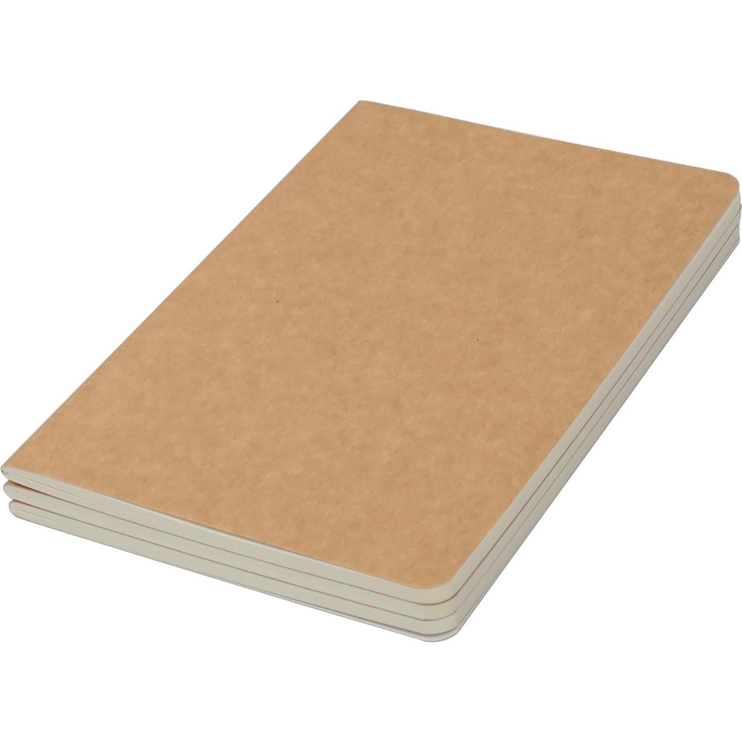 Conjunto de 3 Cuadernos de Viaje TWONE A5 Kraft 96 Páginas