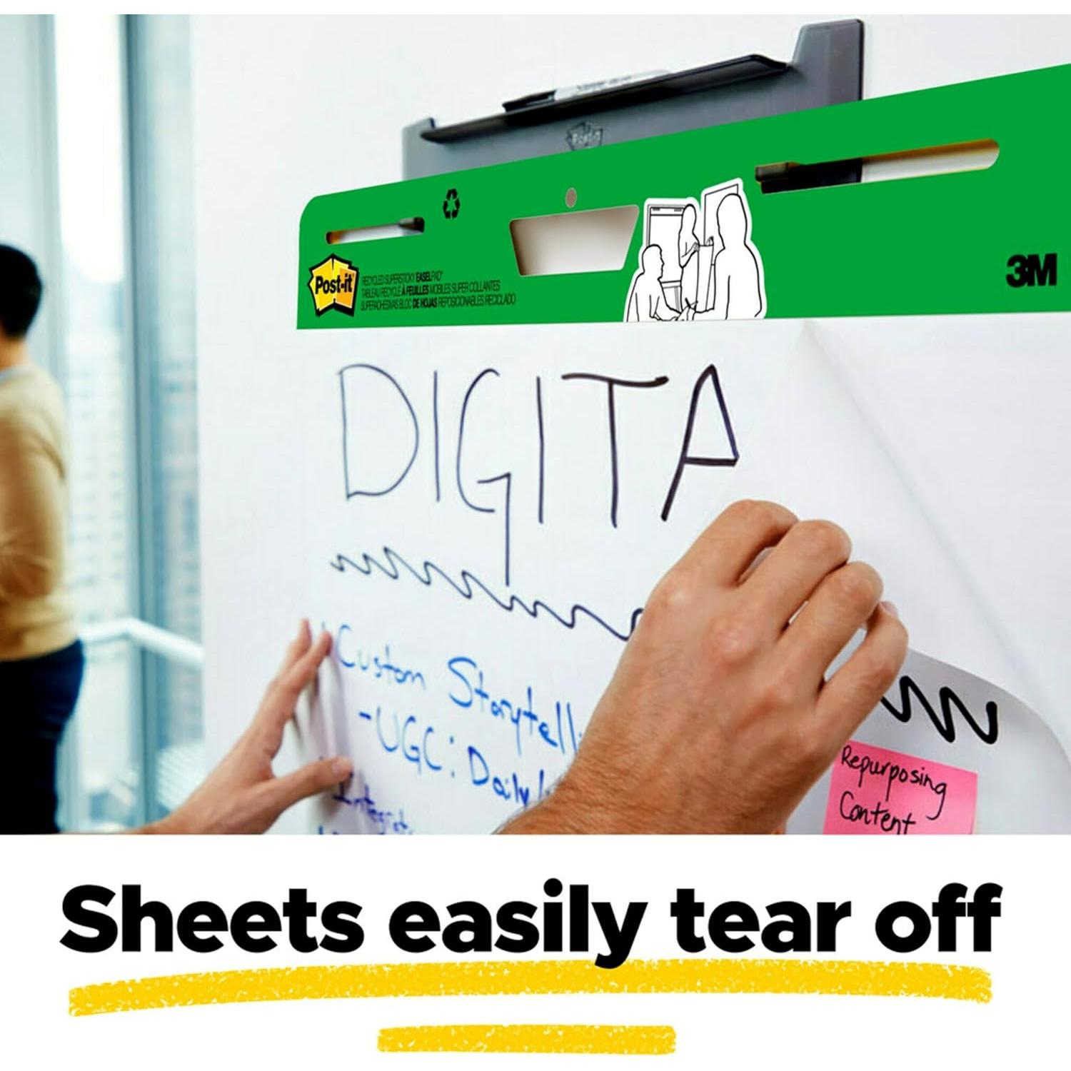 Papel de Pizarra Post-it Super Sticky 63.5x76.2cm 100% Reciclado