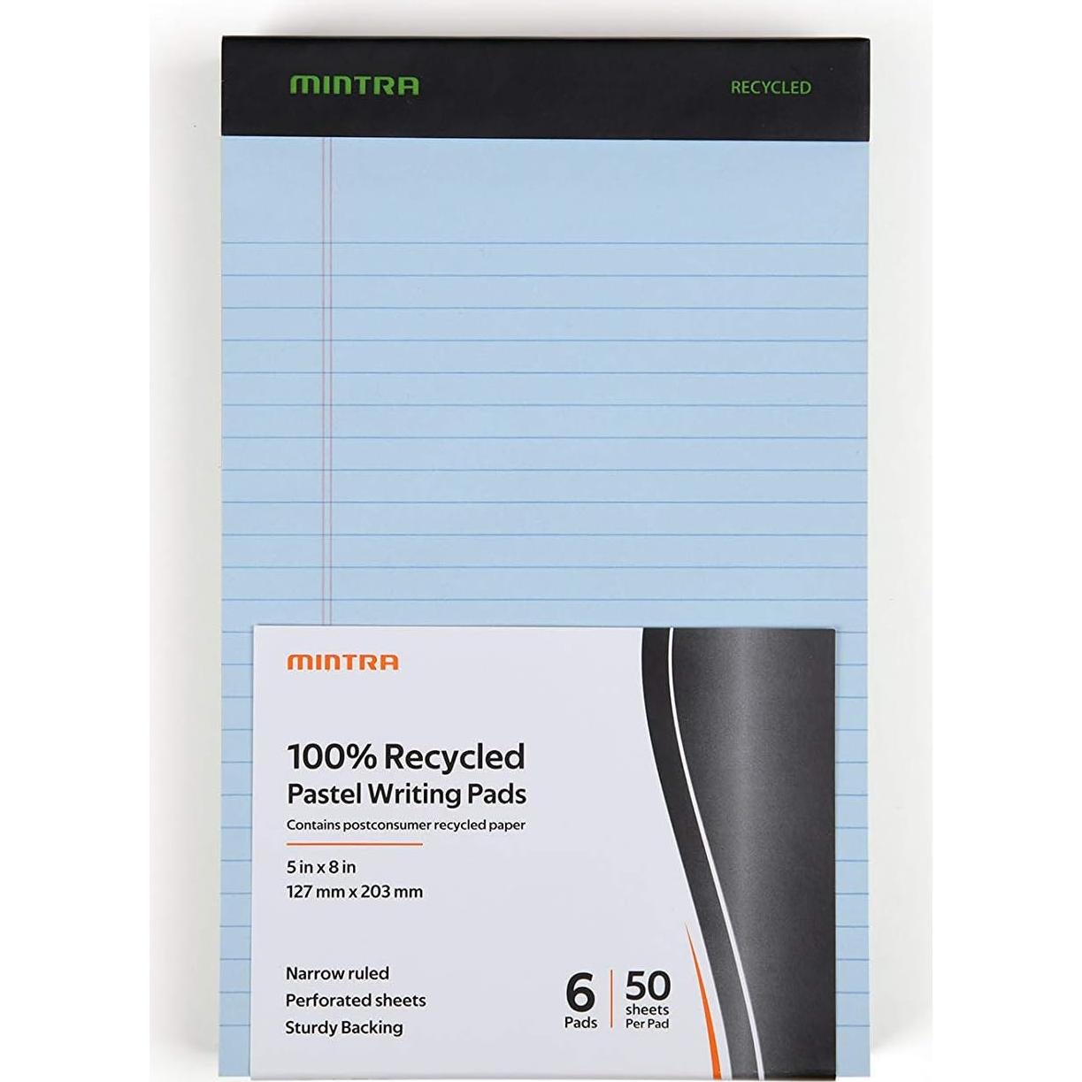 Bloc de Notas Reciclados Mintra Office 6pk Pastel 50 Hojas