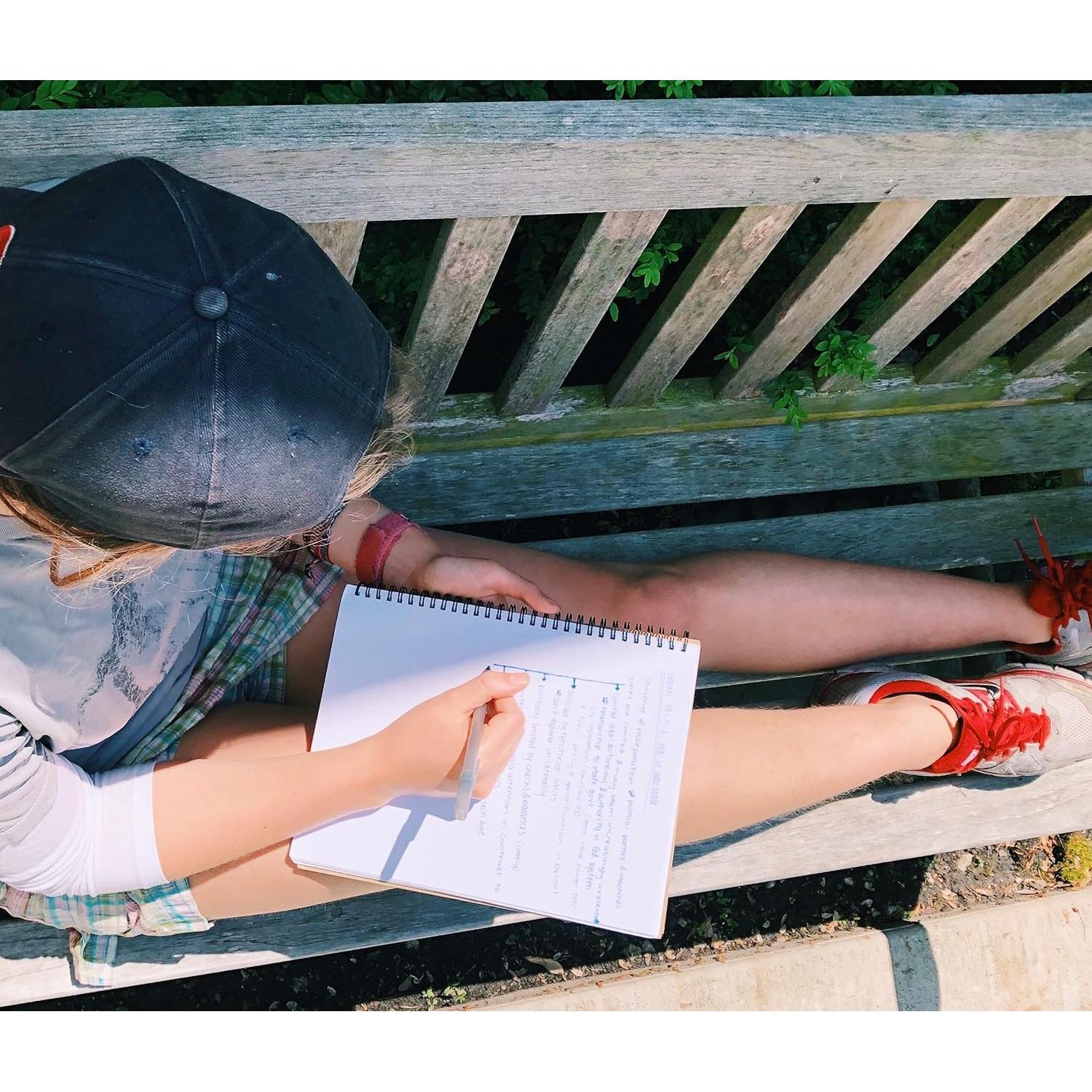 Cuaderno Espiral Unruled Blanco Sin Rayas 70 Hojas 26.67x20.32cm