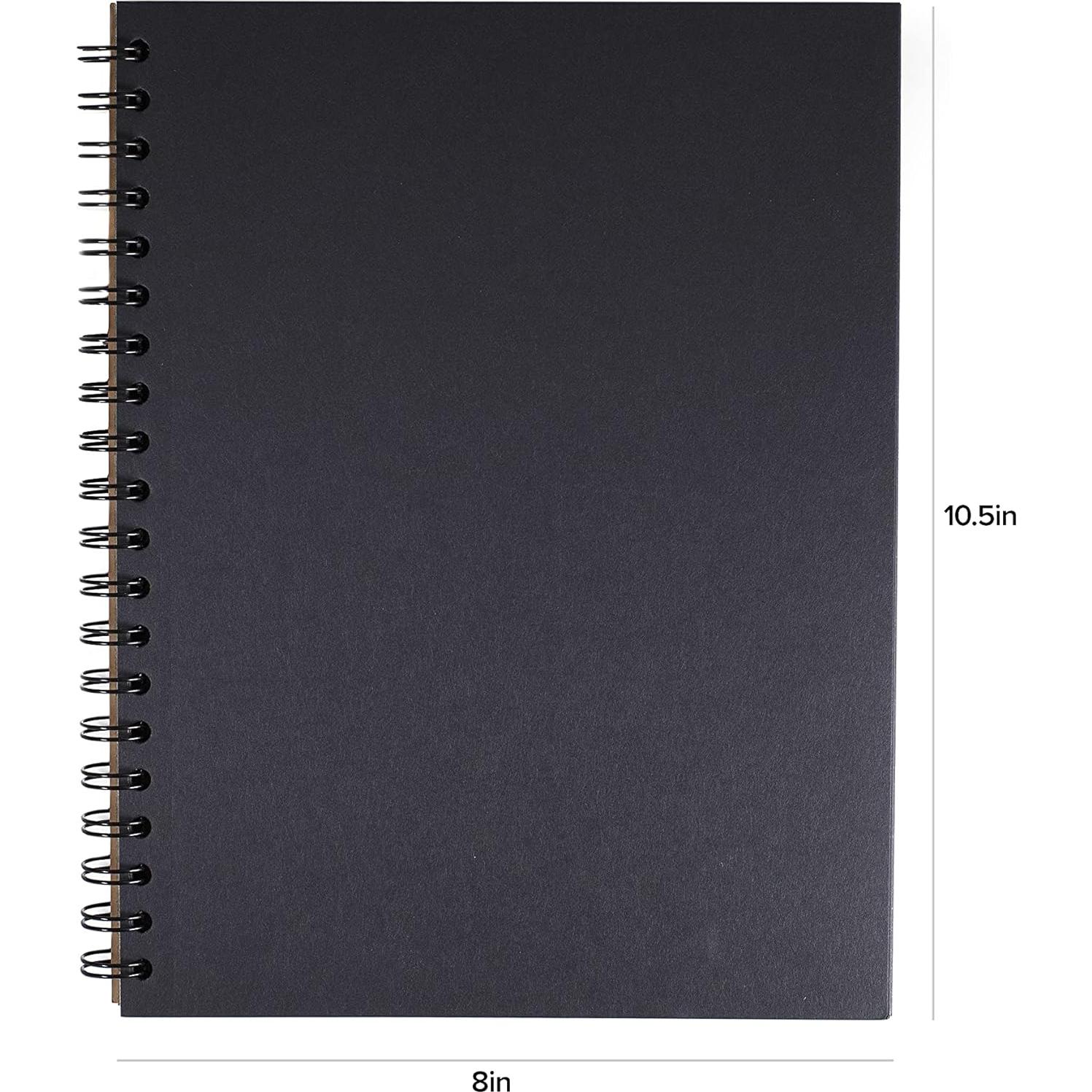 Cuaderno Espiral Negro Unruled 2 Piezas 55 Hojas Papel 70lb