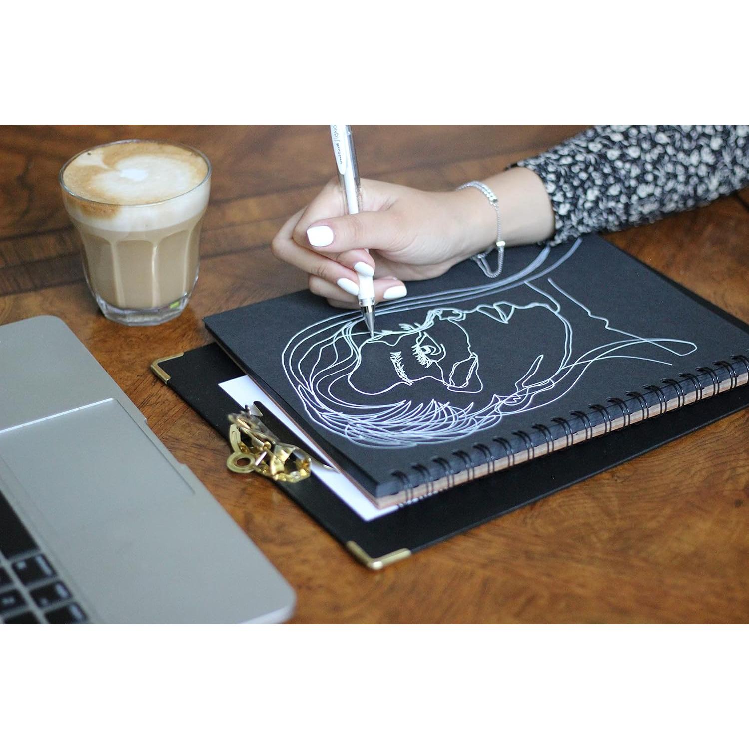 Cuaderno Espiral Negro Unruled 2 Piezas 55 Hojas Papel 70lb