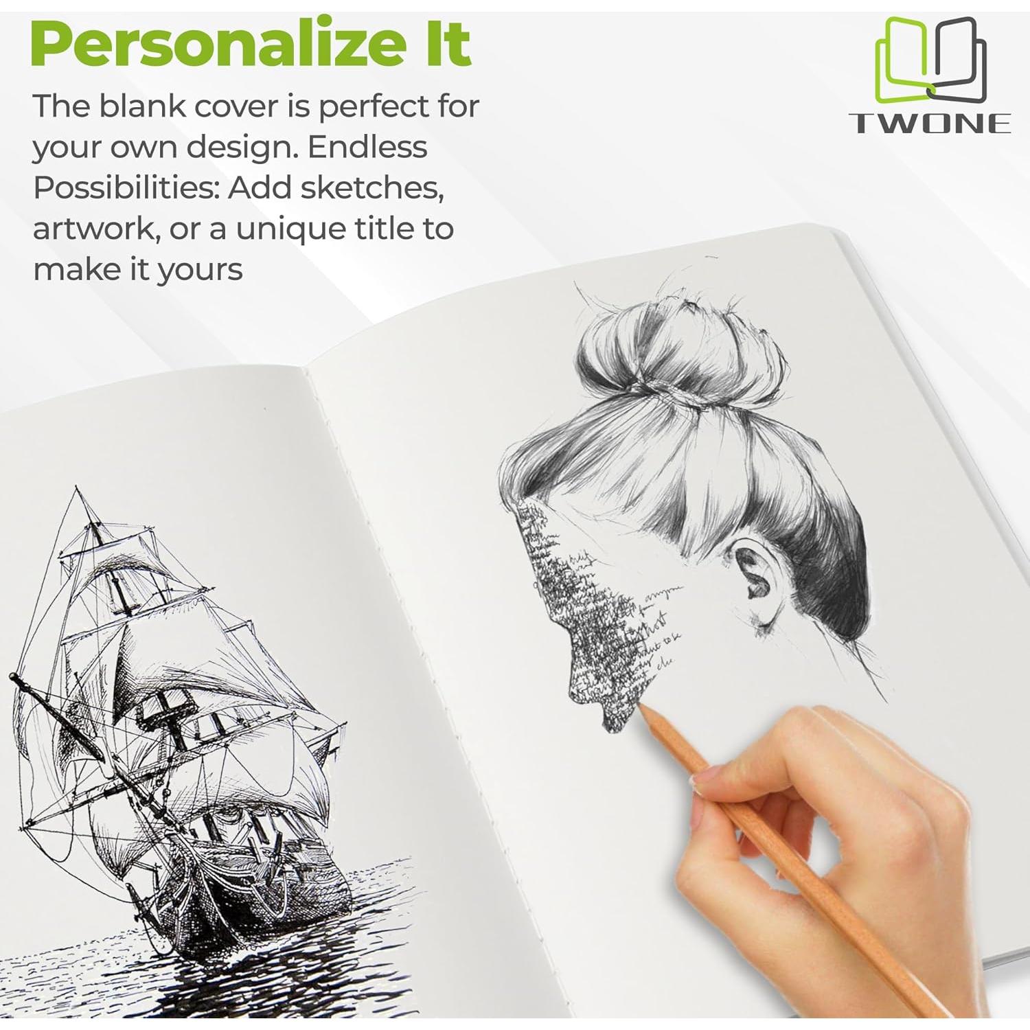 Cuaderno A5 TWONE Kraft Rayado - Paquete de 6 Unidades