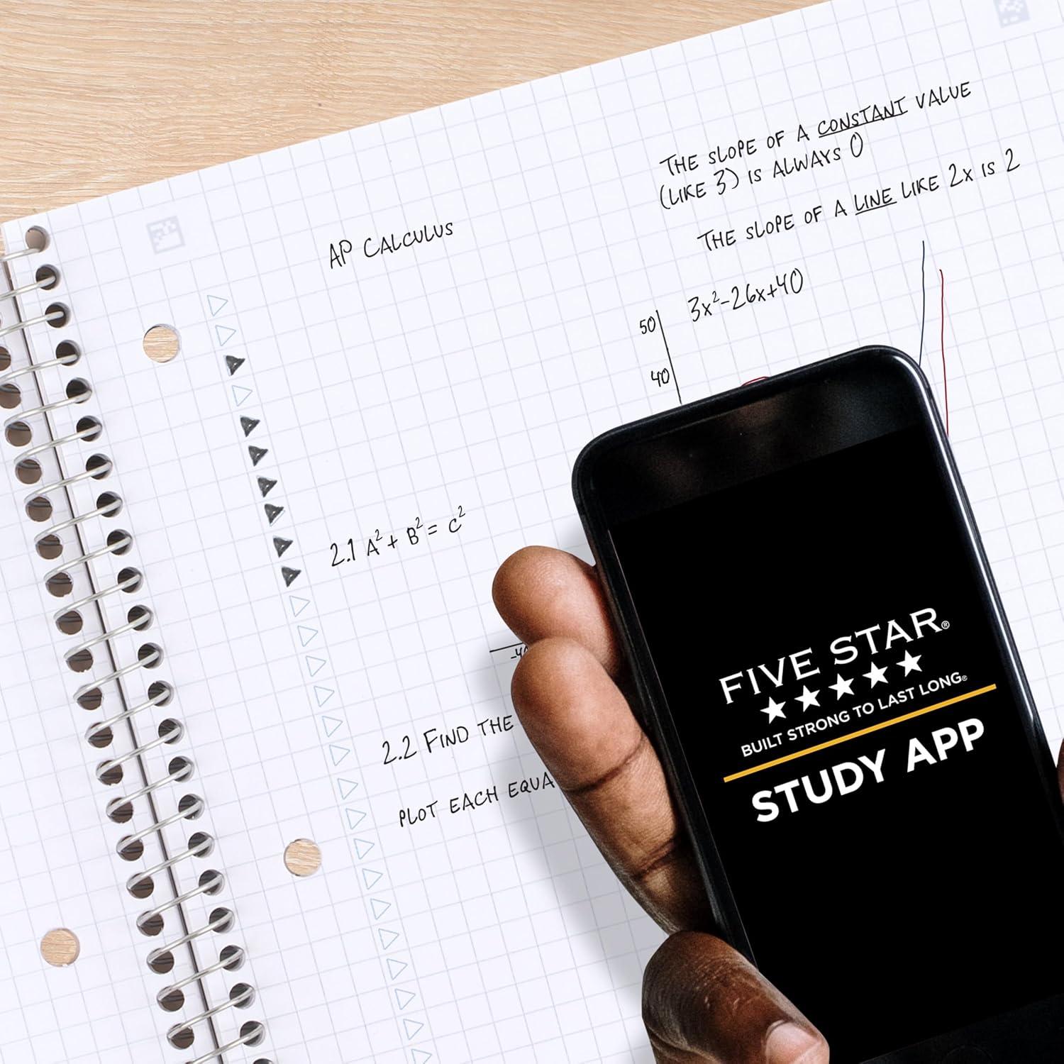 Cuaderno Espiral Five Star 1 Asignatura 100 Hojas Cuadriculado Verde