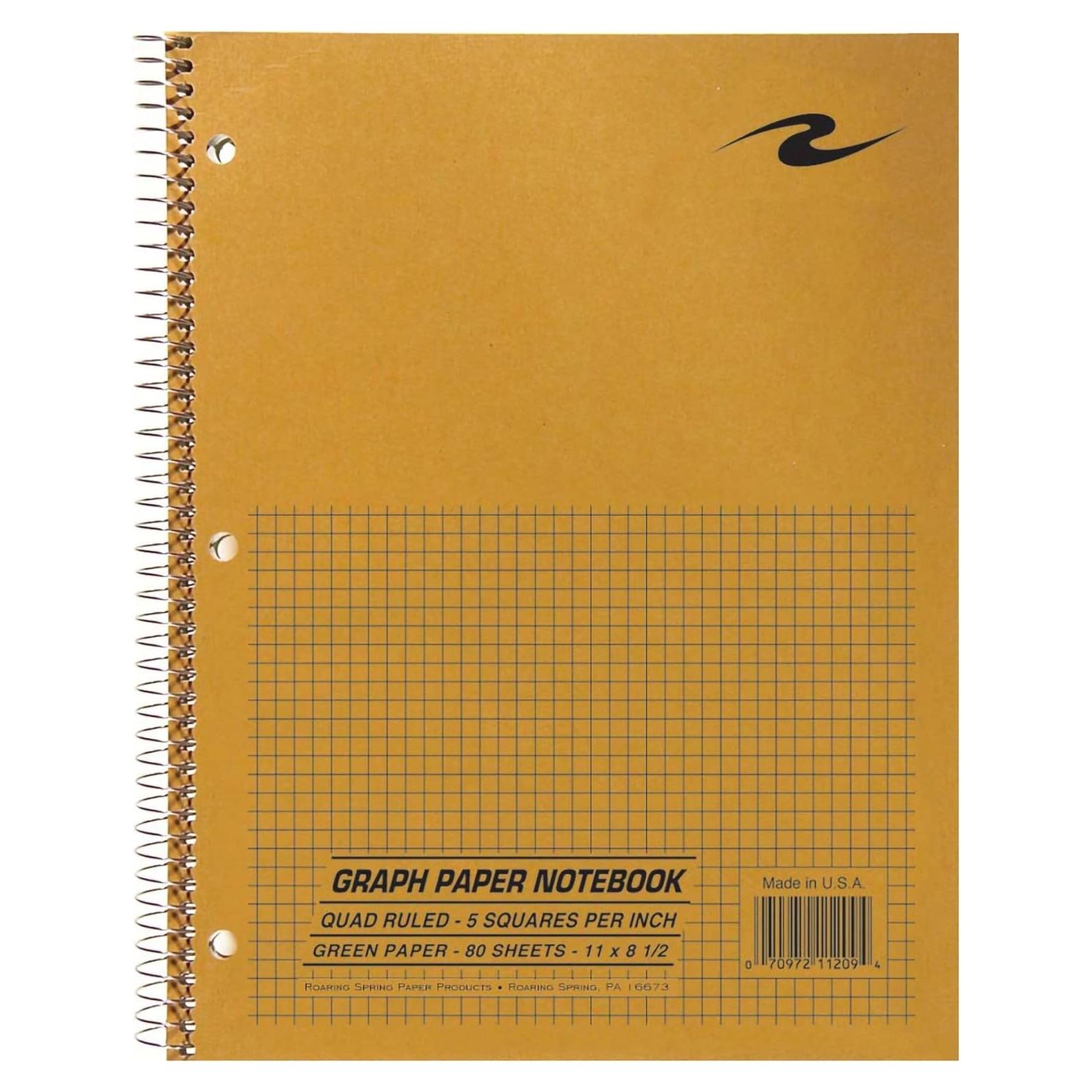 Cuaderno de Laboratorio Roaring Spring 80 Hojas Papel Verde