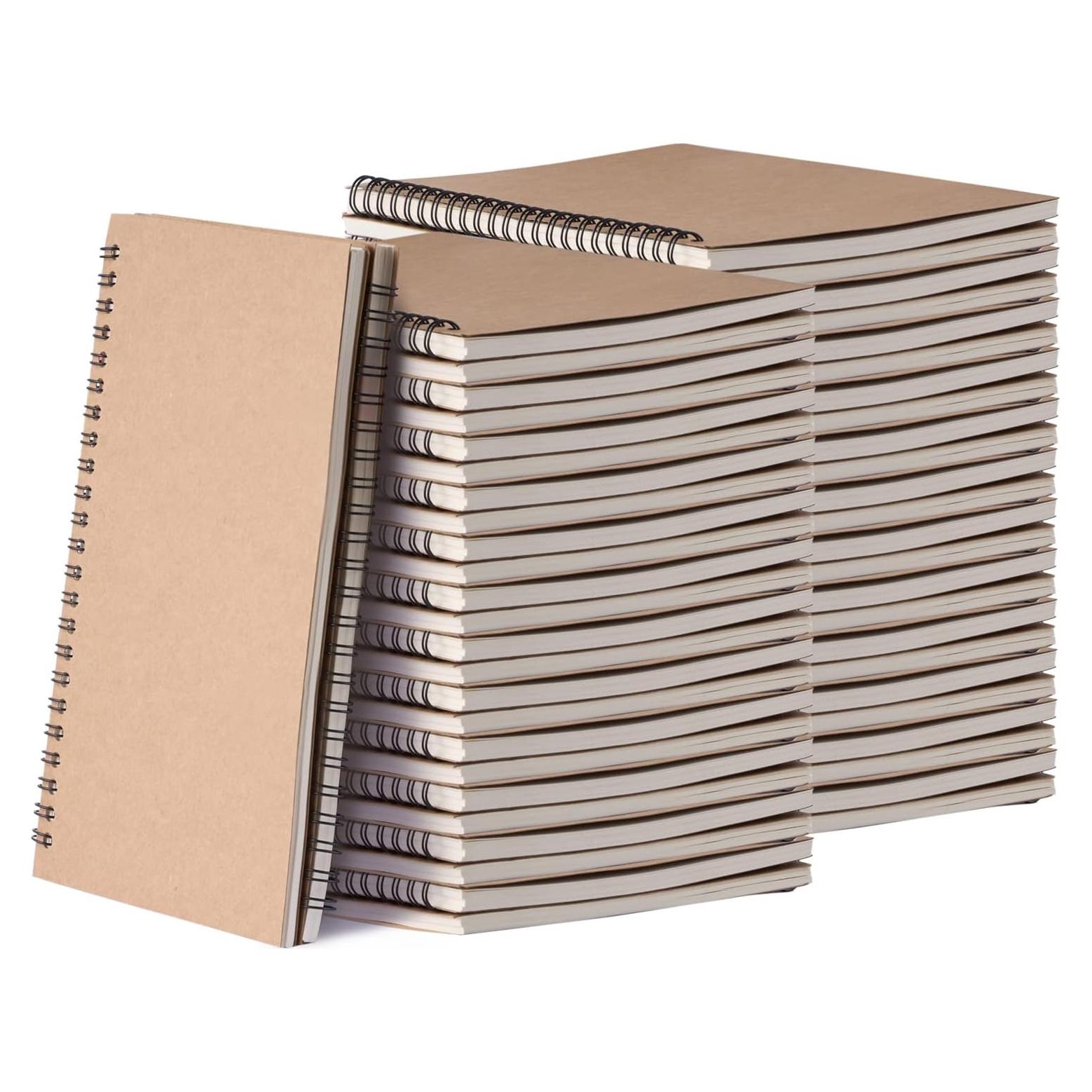 Paquete de 48 cuadernos en espiral A5 Ddaowanx con reglas