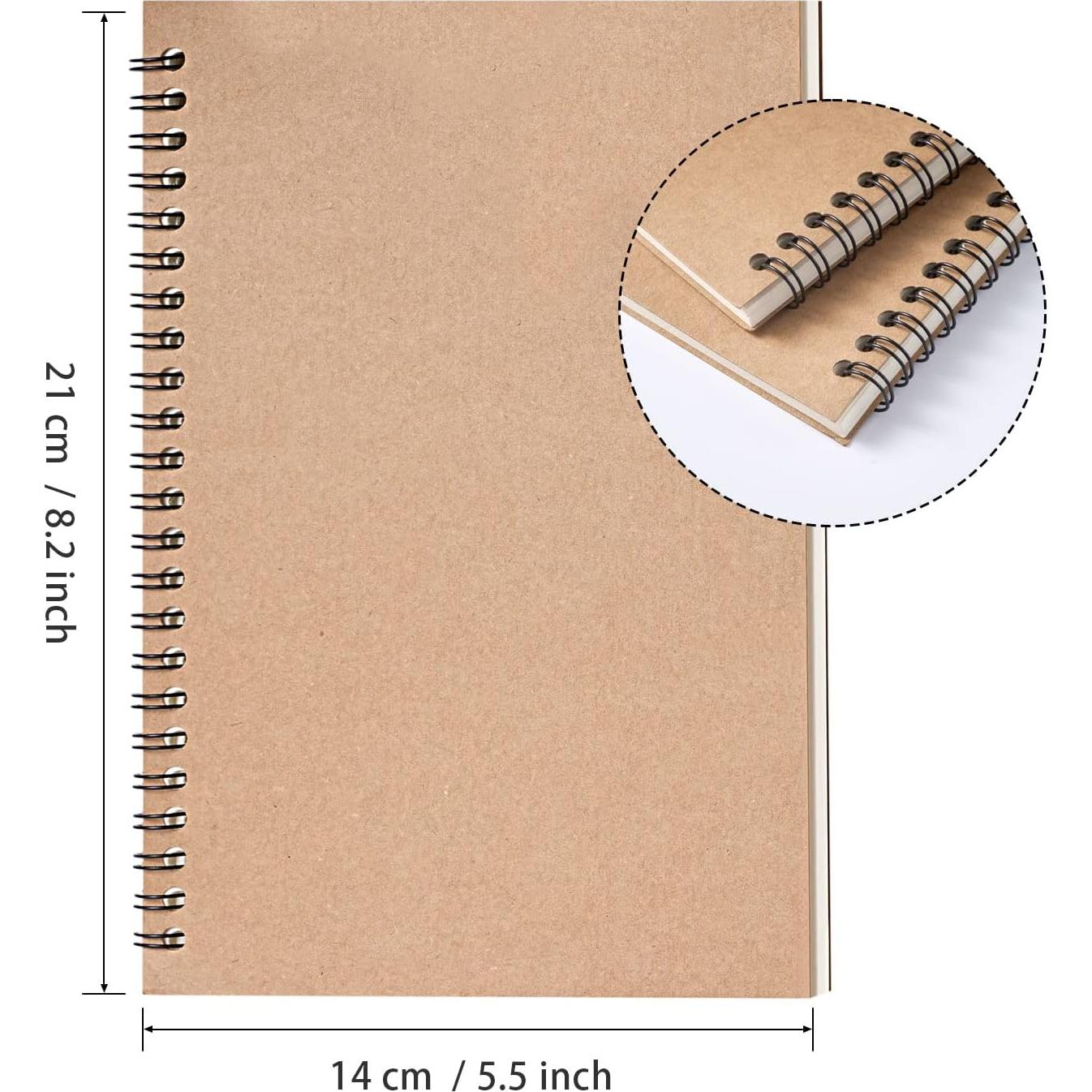 Paquete de 48 cuadernos en espiral A5 Ddaowanx con reglas