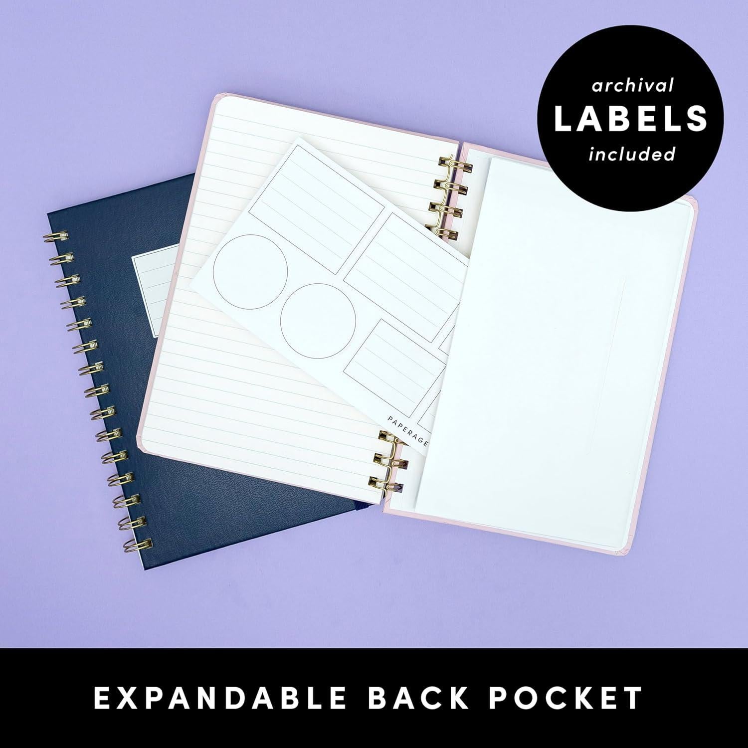 Cuaderno Espiral Tapa Dura Paperage 14x20.3 cm 160 Páginas