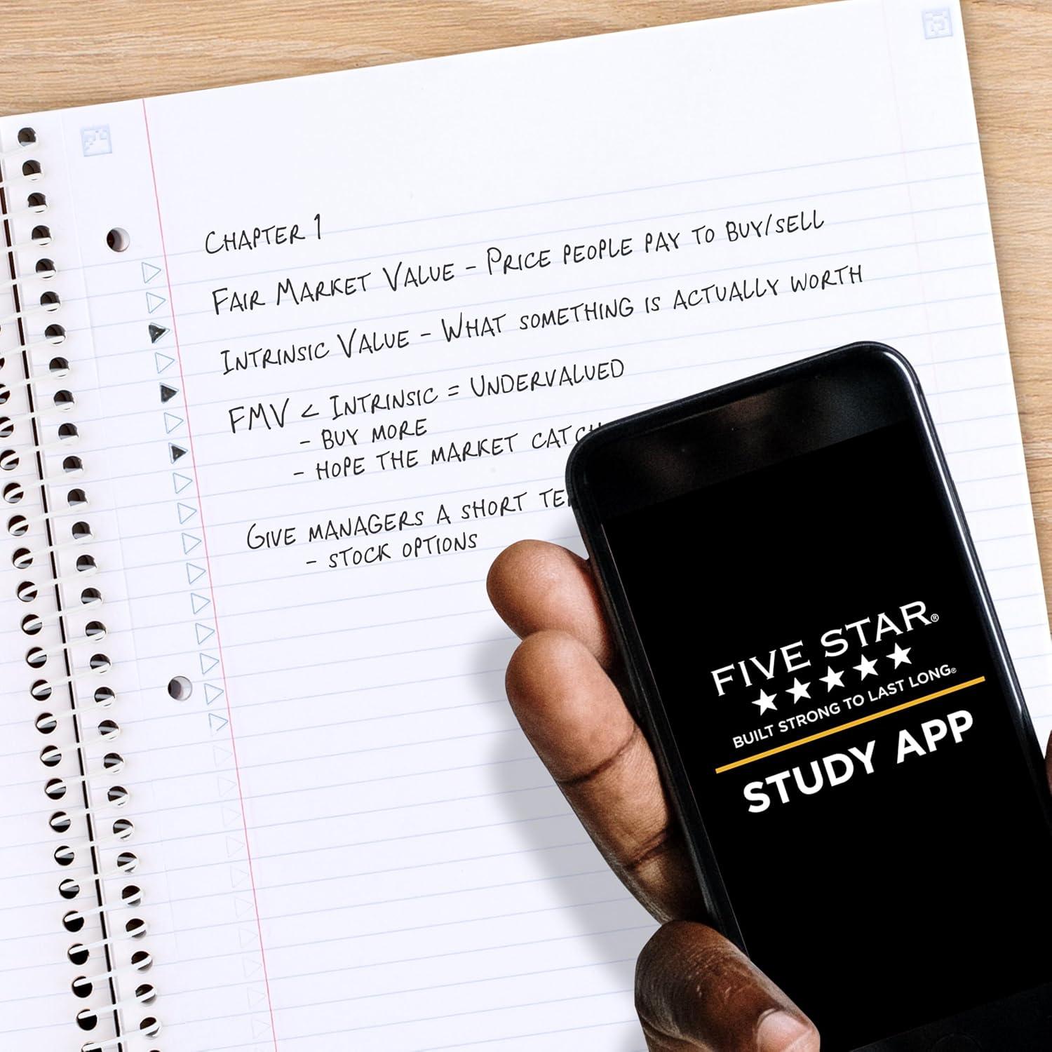 Cuaderno Espiral Five Star 1 Asignatura 80 Hojas Rayado