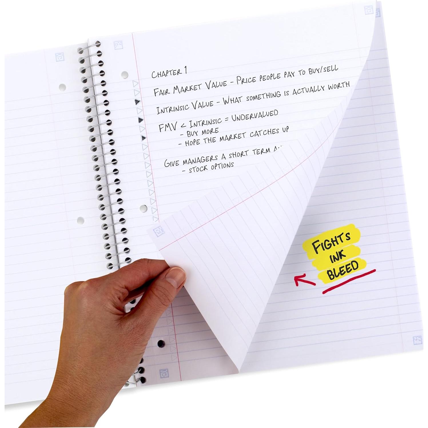 Cuaderno Espiral Five Star 1 Asignatura 80 Hojas Rayado