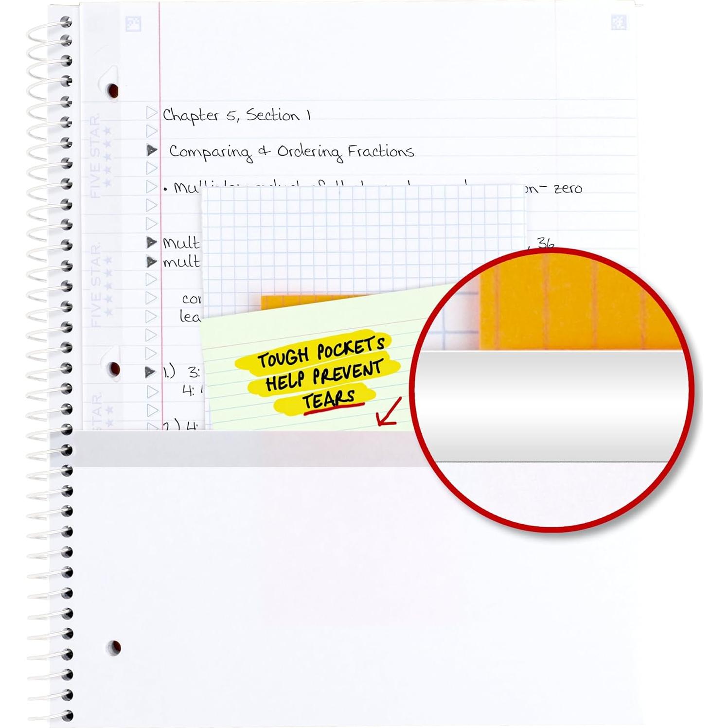 Cuaderno Espiral Five Star 1 Asignatura 80 Hojas Rayado