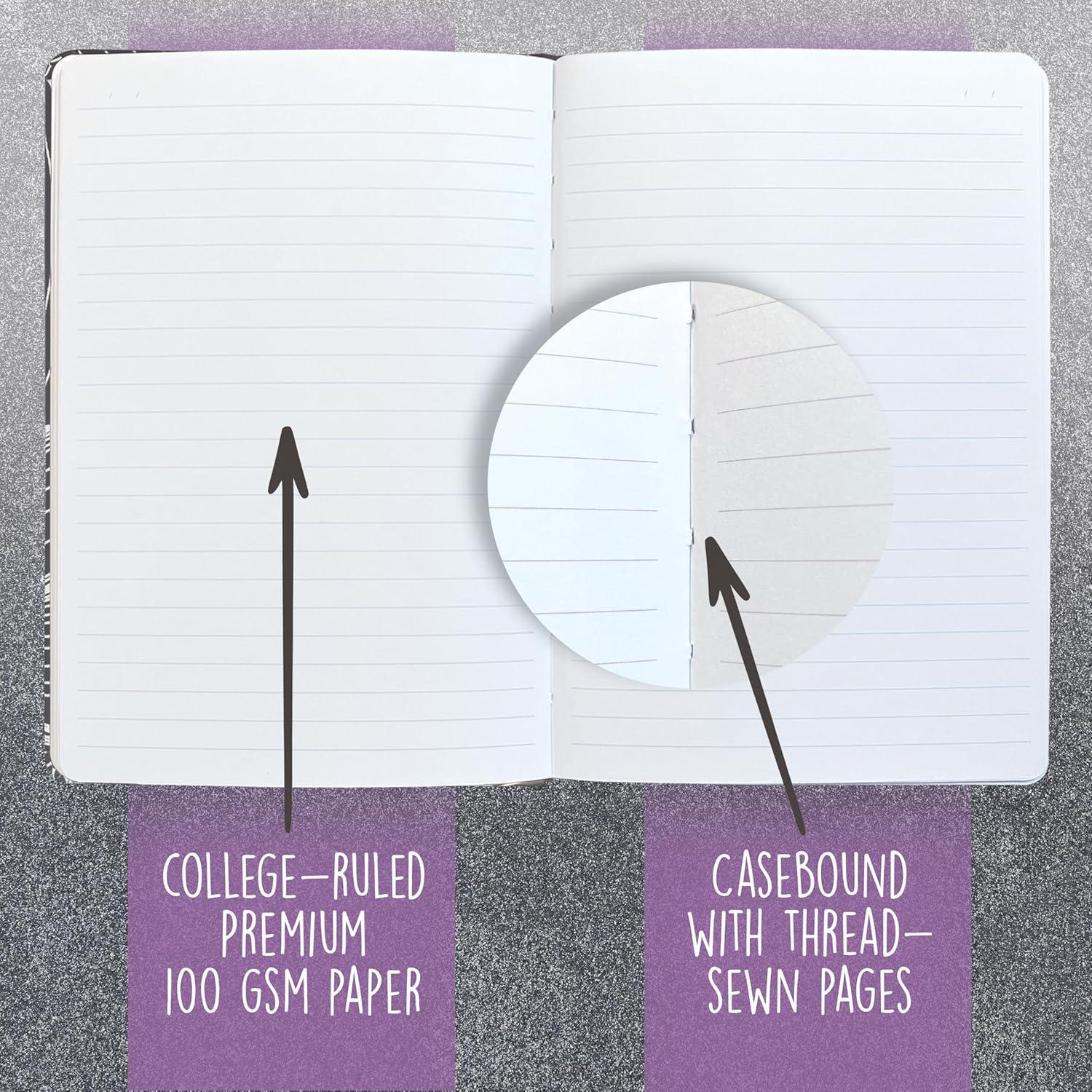 Cuaderno A5 con Rayas Universitarias Mejores Productos Negro