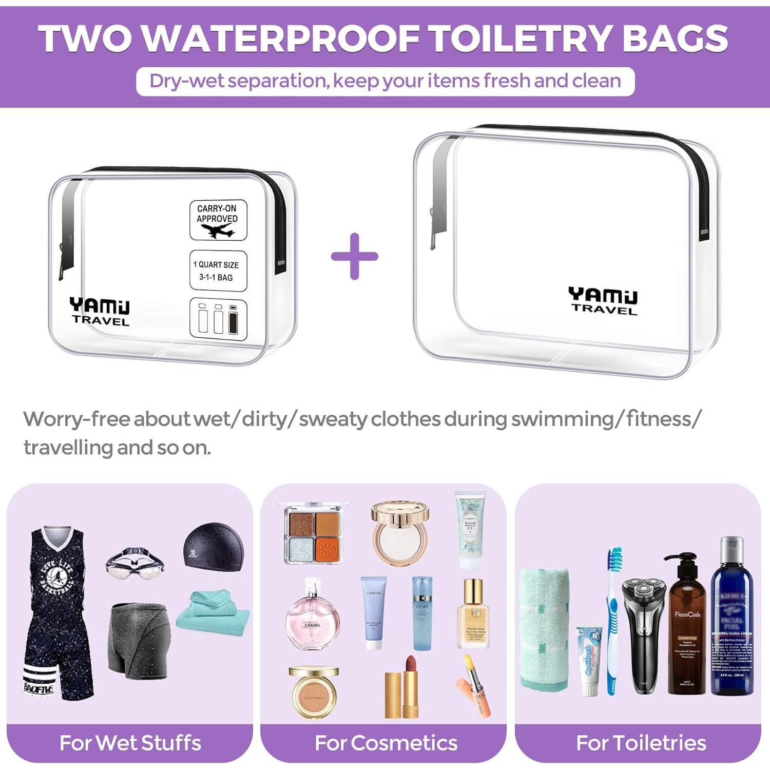 YAMIU Set de Cubos de Empaque 7 Piezas Nylon Púrpura