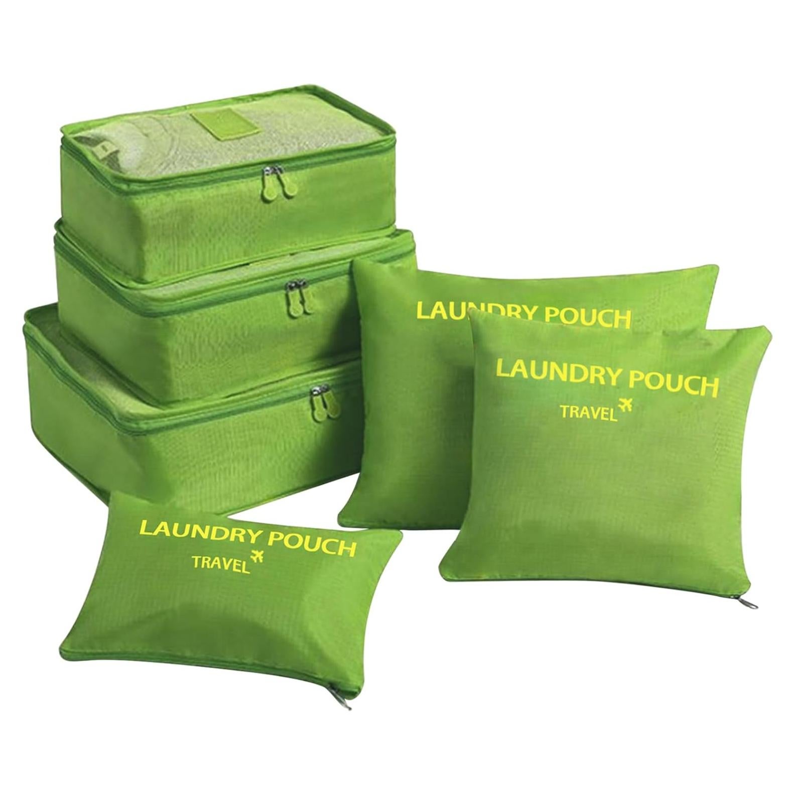 Set de 6 Cubos de Empaque INVODA para Viaje Verde