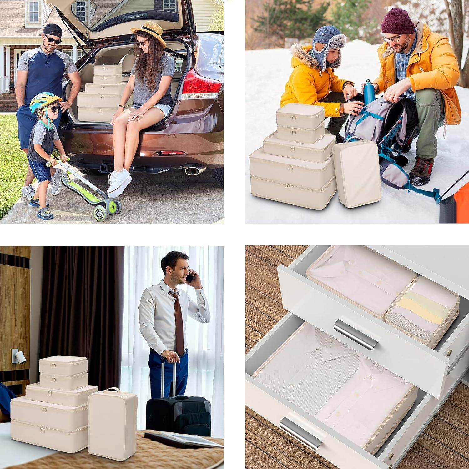 Mossio 6 Cubos de Empaque y Bolsa para Zapatos - Organizador de Viaje