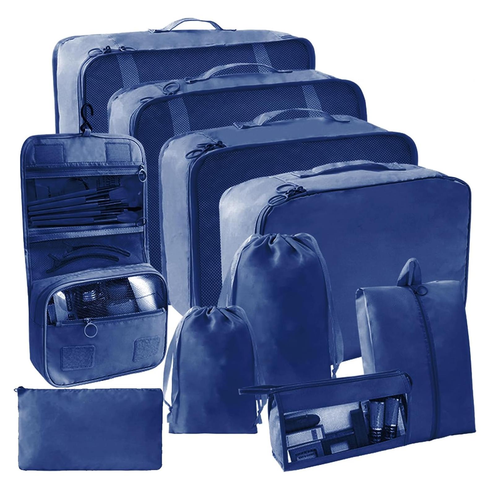 Set de 10 Cubos de Empaque SLMT para Maletas - Azul Marino