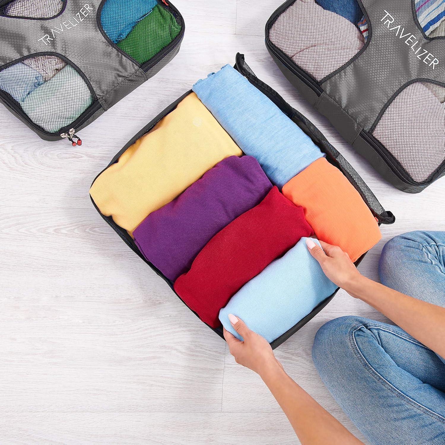 Cubos de Empaque para Viaje Travelizer 5 Piezas Gris