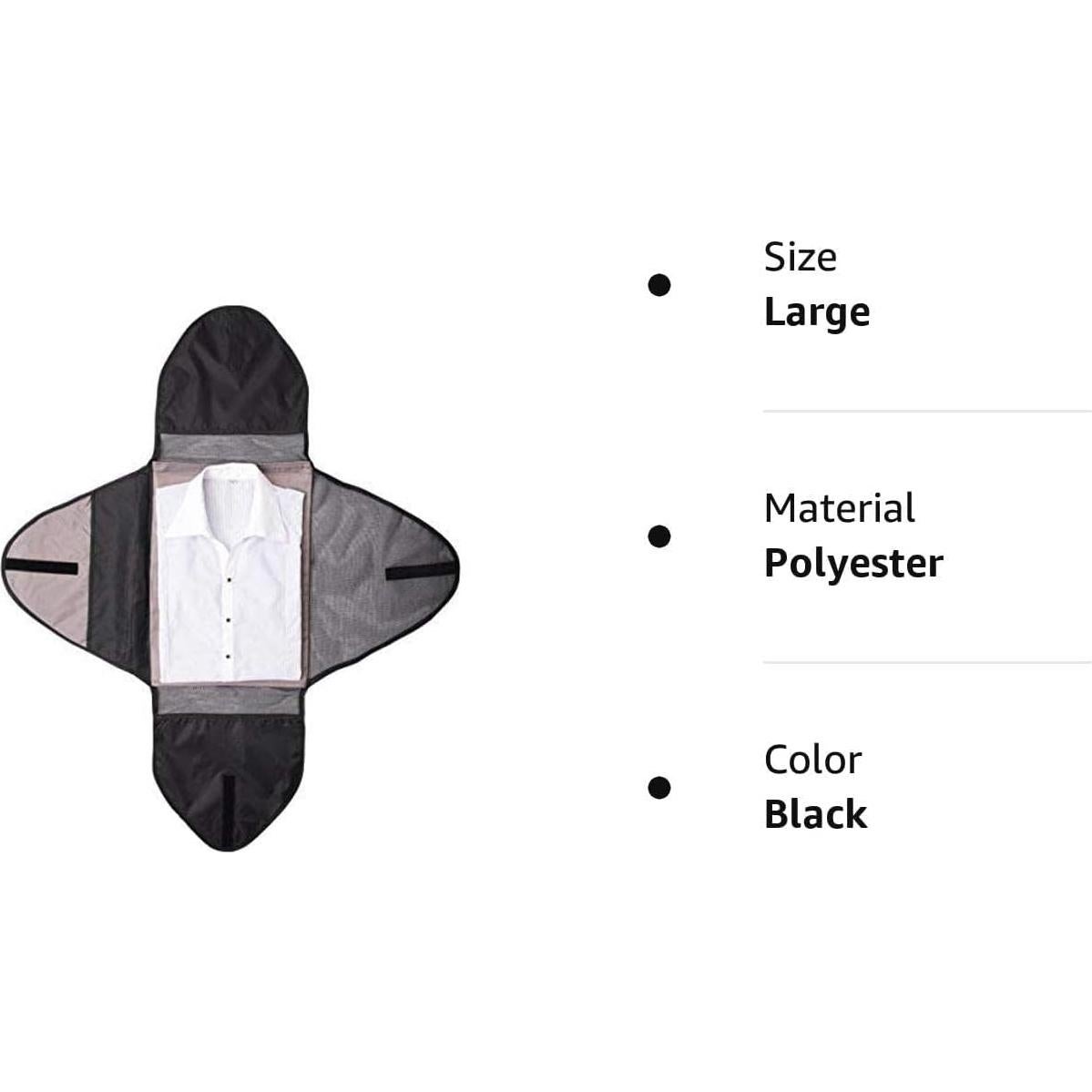 Carpeta de Empaque para Ropa de Viaje 43x31 cm Negro