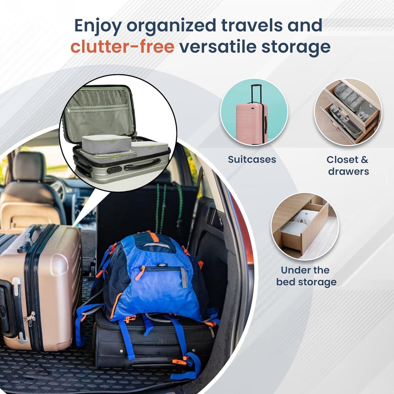 7 Cubos de Empaque Blue Drifter - Organizadores de Viaje