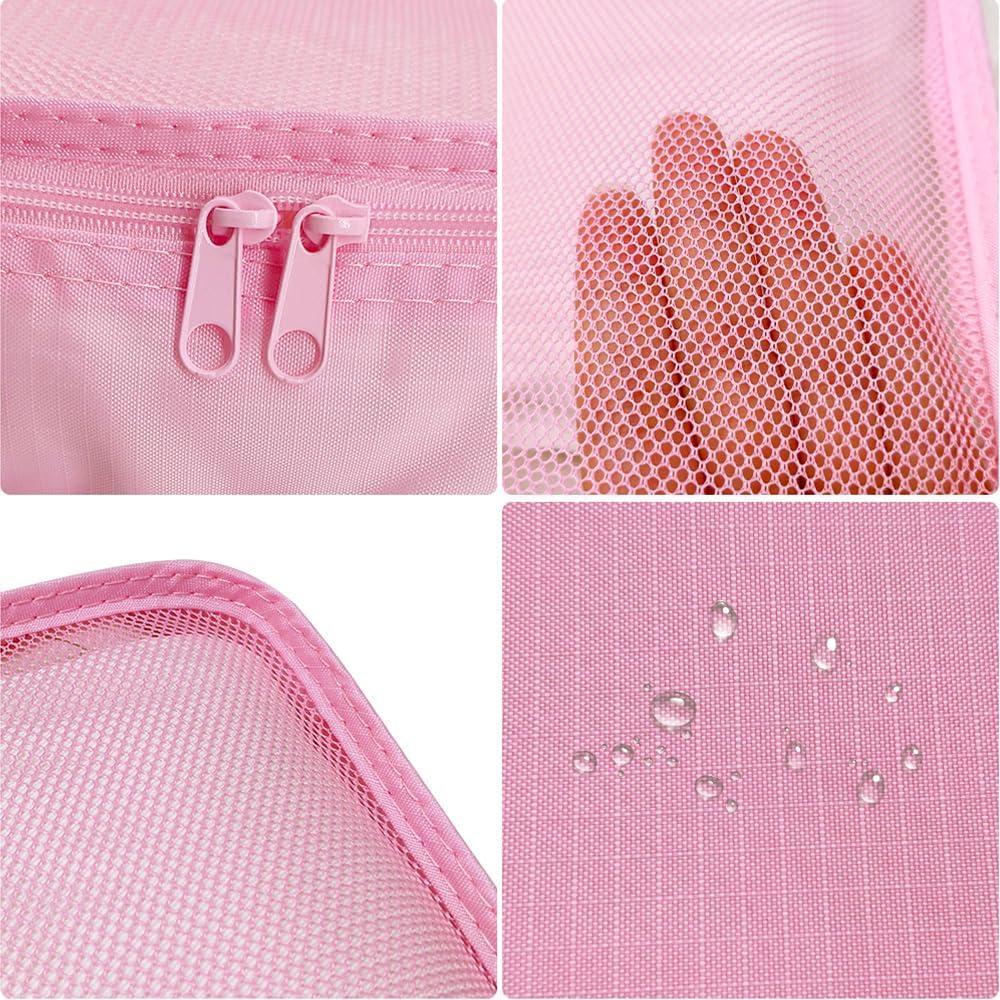 Cubos de Embalaje CALACH 6 Piezas Organizador de Maletas Rosa
