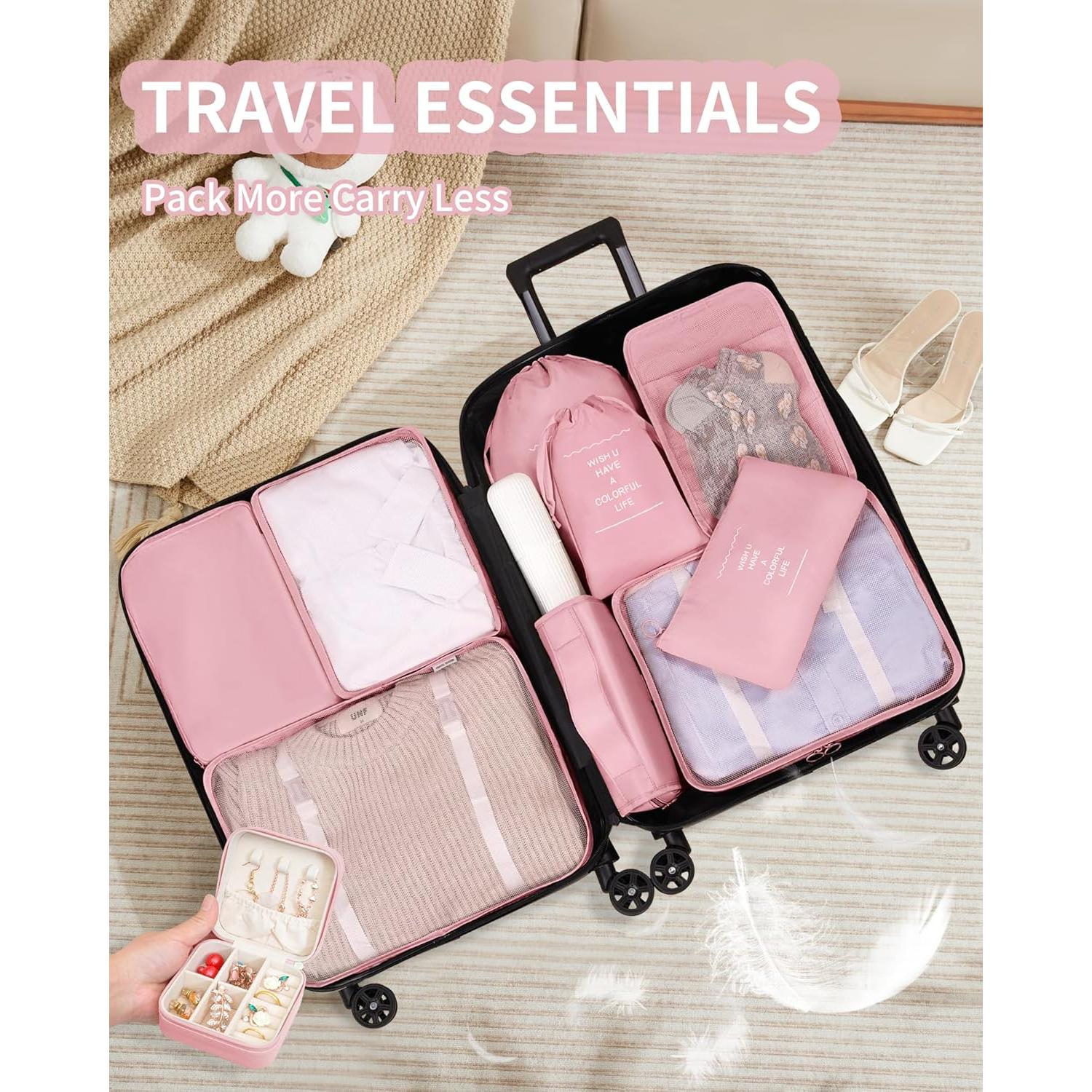 Juego de Cubos de Empaque 11 Piezas TRMFUSA Rosa