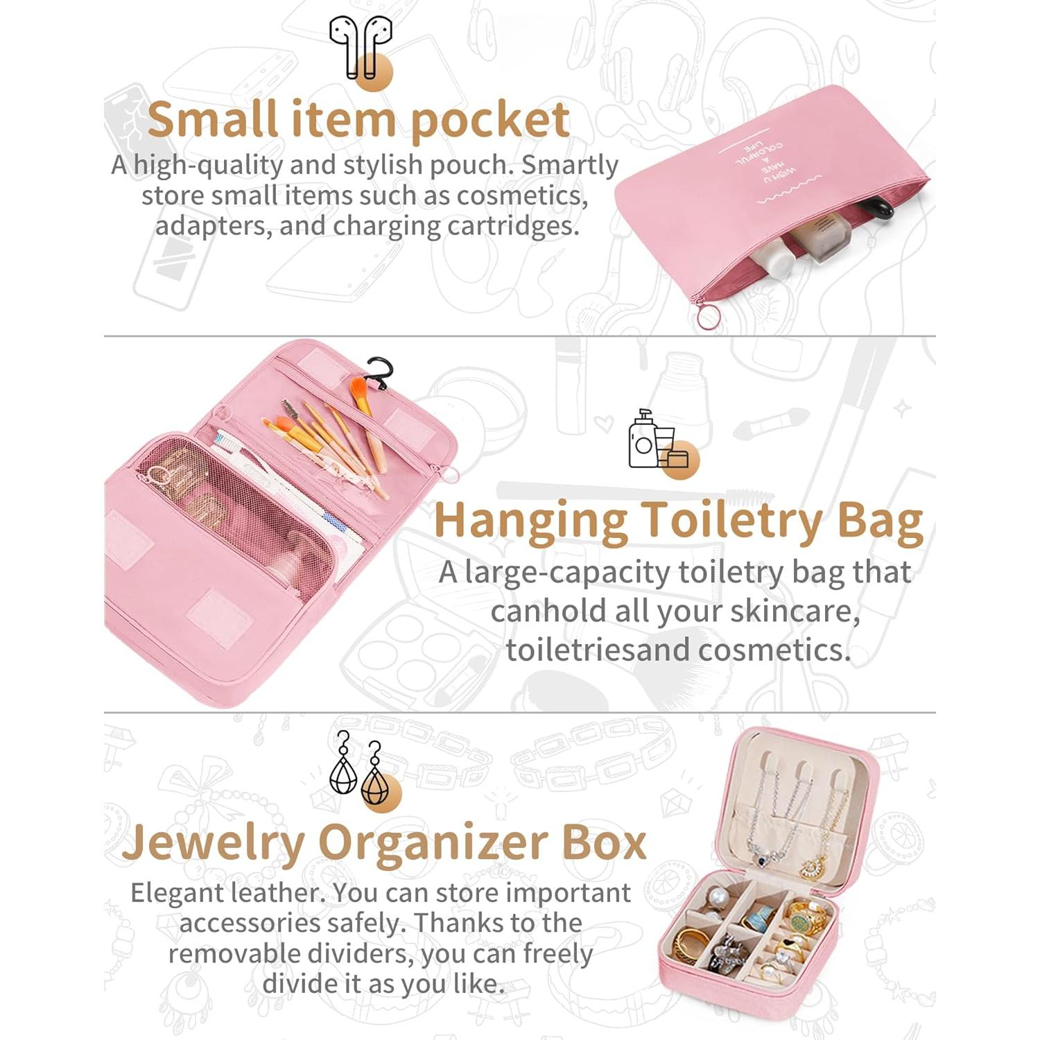 Juego de Cubos de Empaque 11 Piezas TRMFUSA Rosa