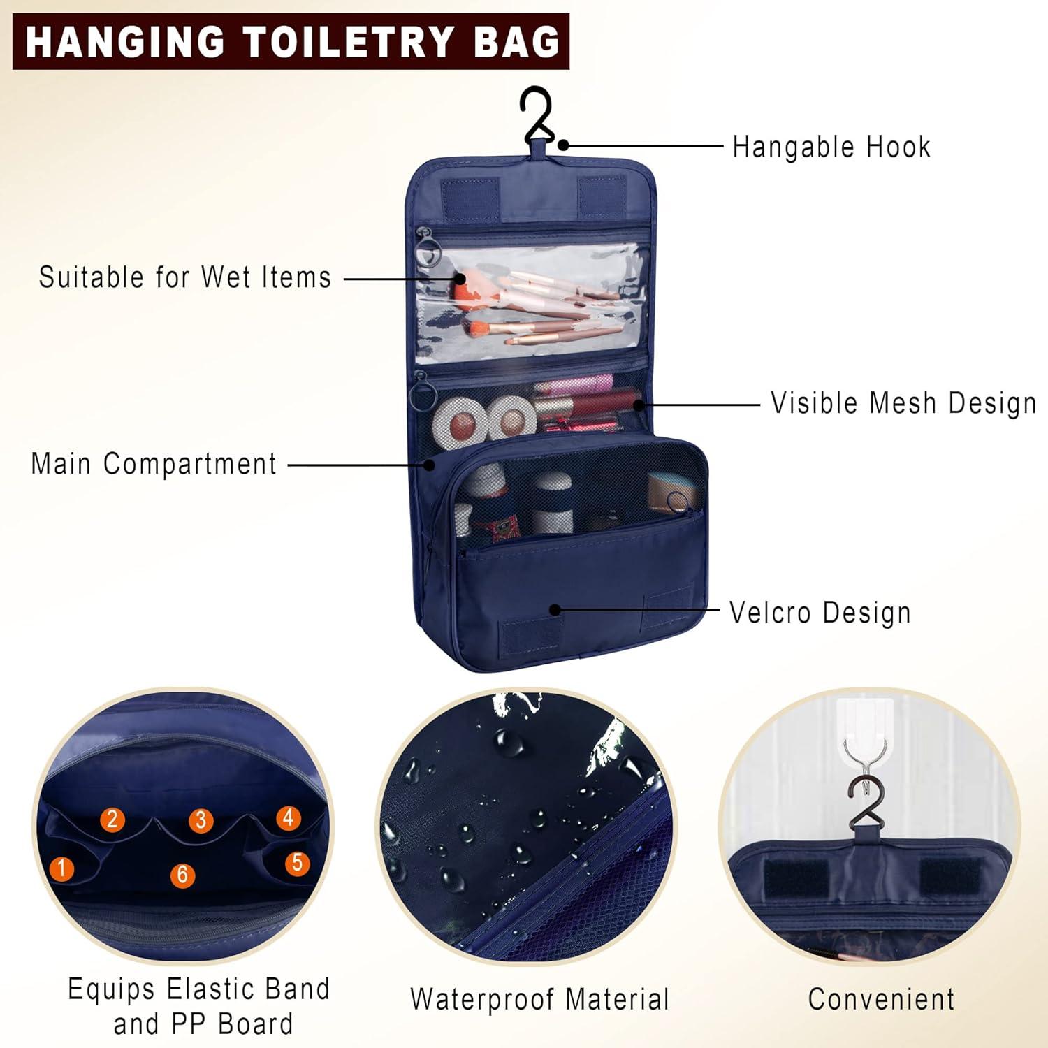 Set de Cubos de Empaque Ebbniur 8 Pzs Azul Marino