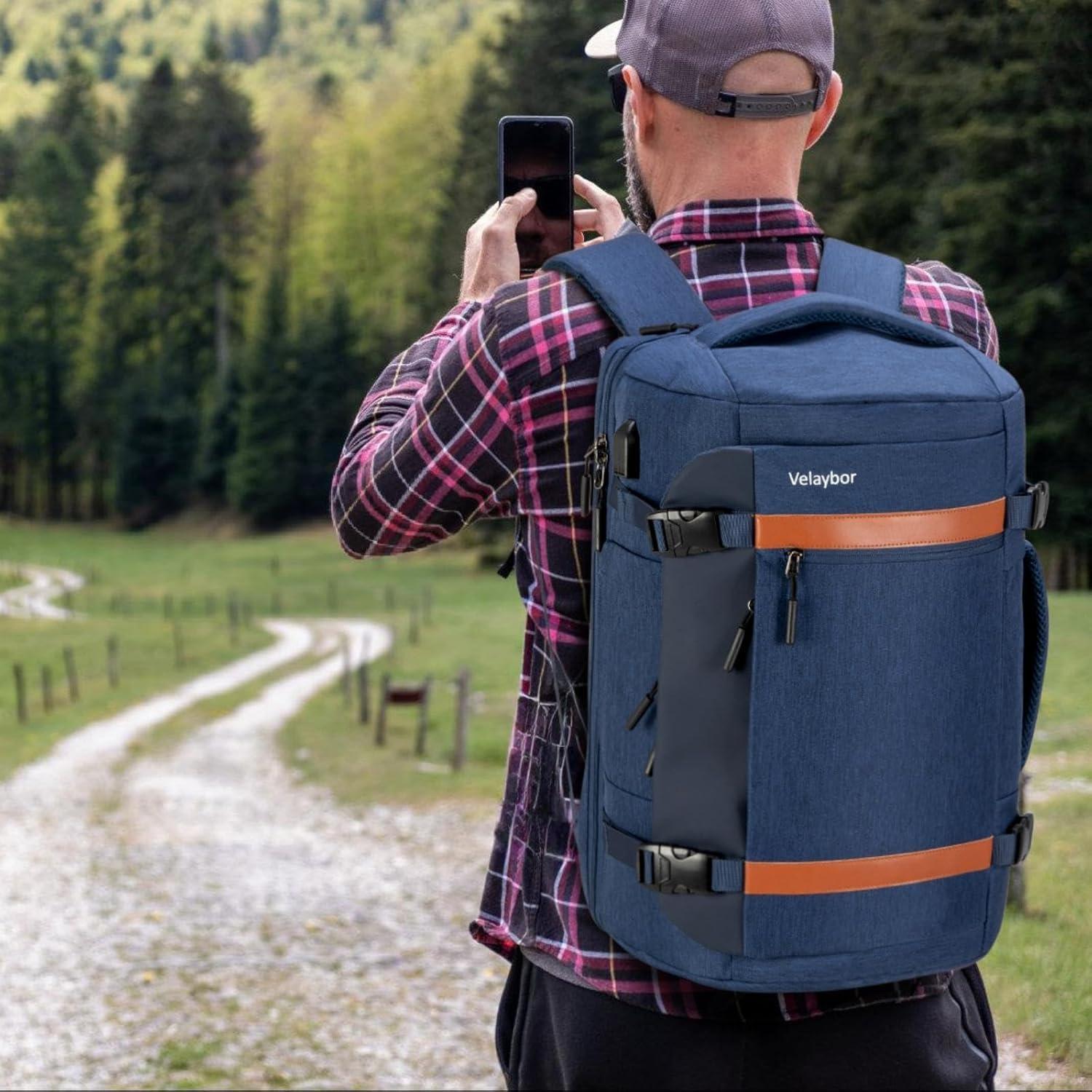 Mochila de viaje 42L Velaybor con cubos de embalaje y USB