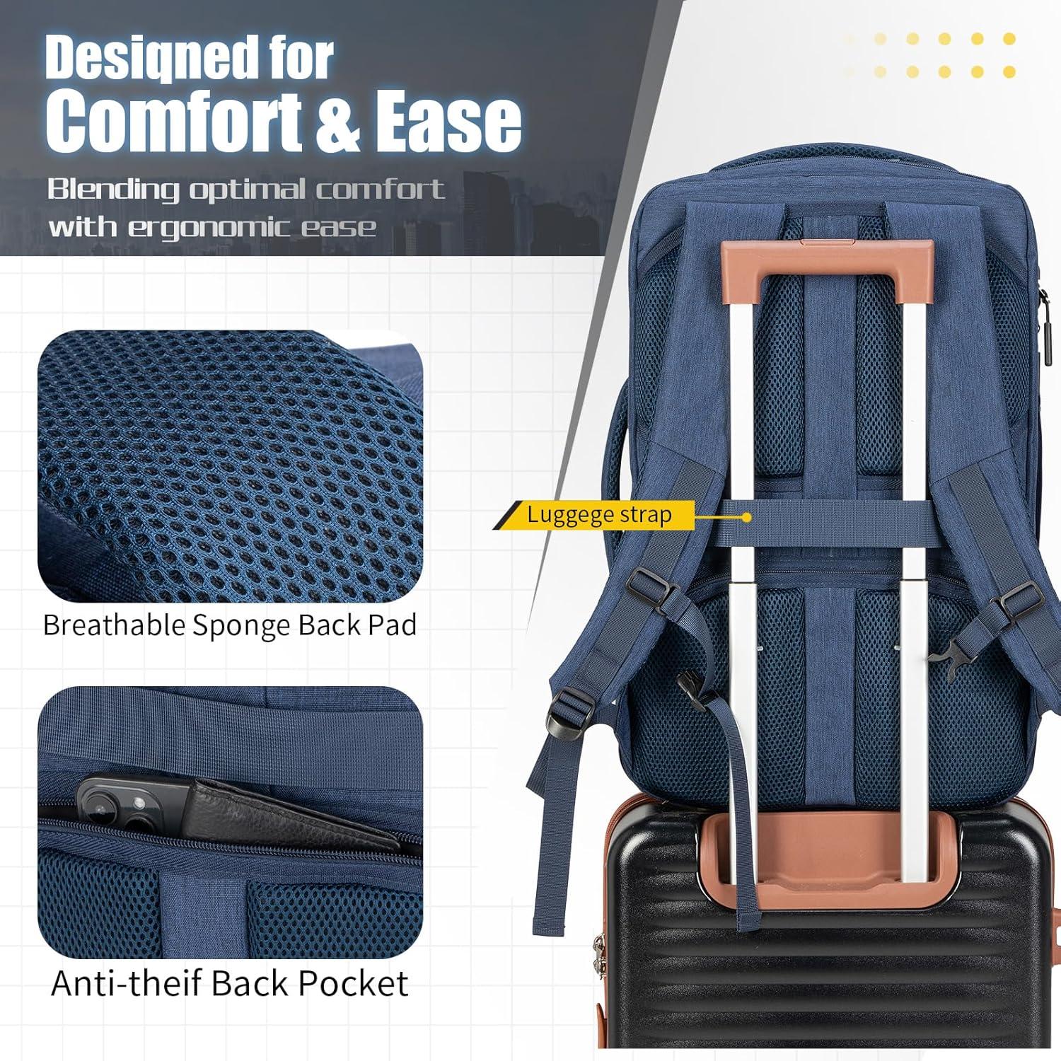 Mochila de viaje 42L Velaybor con cubos de embalaje y USB