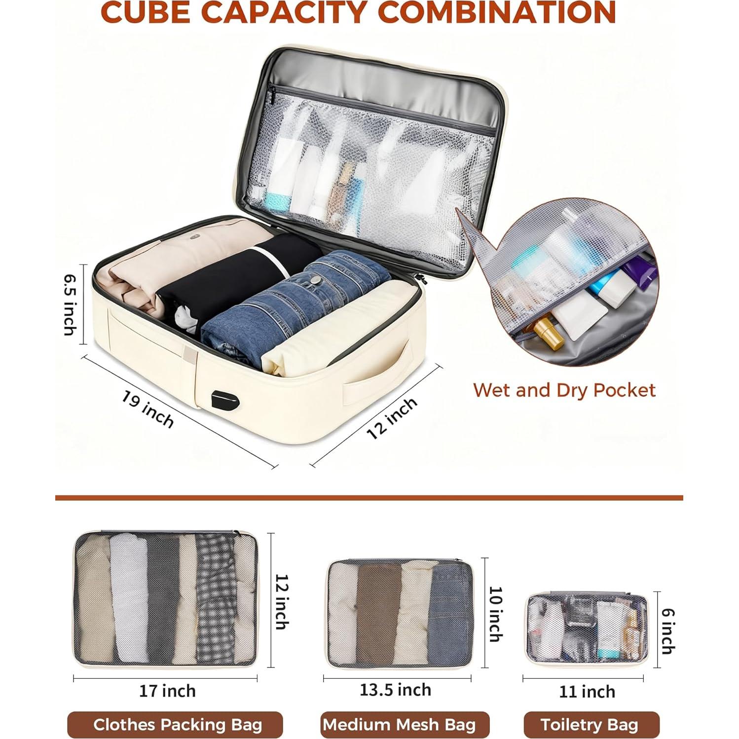 Mochila de Viaje Vancropak 40L Expandible para Laptop 17"