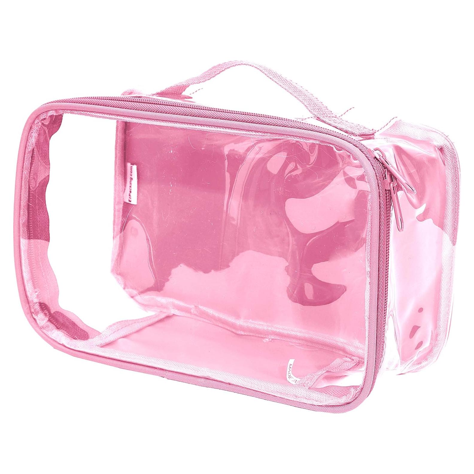 Cubo de Empaque de Viaje Rosa EzPacking 26x15cm PVC Transparente