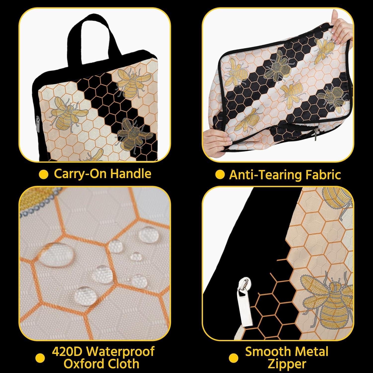 Set de 6 Cubos de Compresión Impermeables Ysnifeiw - Abejas Negras