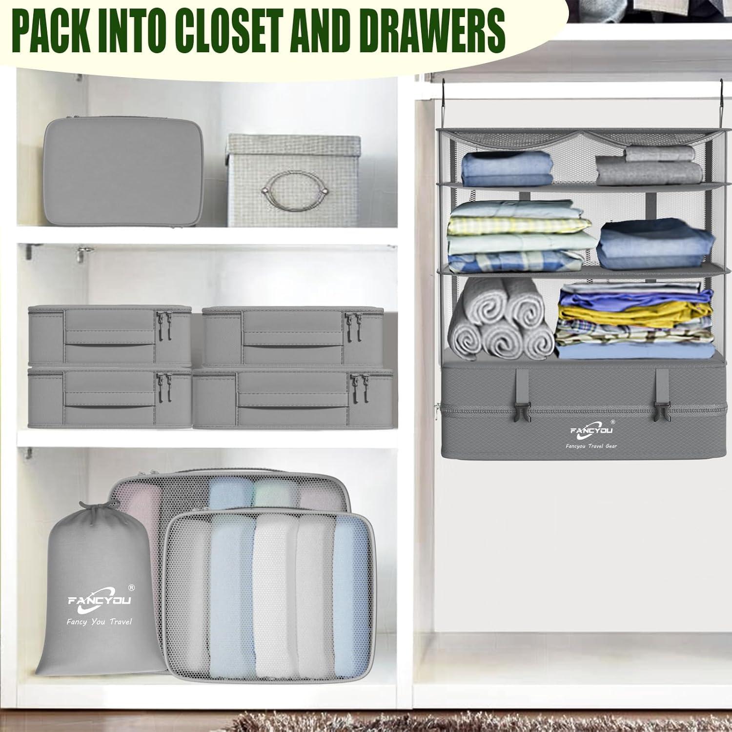 Organizador de Viaje Colgante Fancyou 43x30.5x61cm Gris