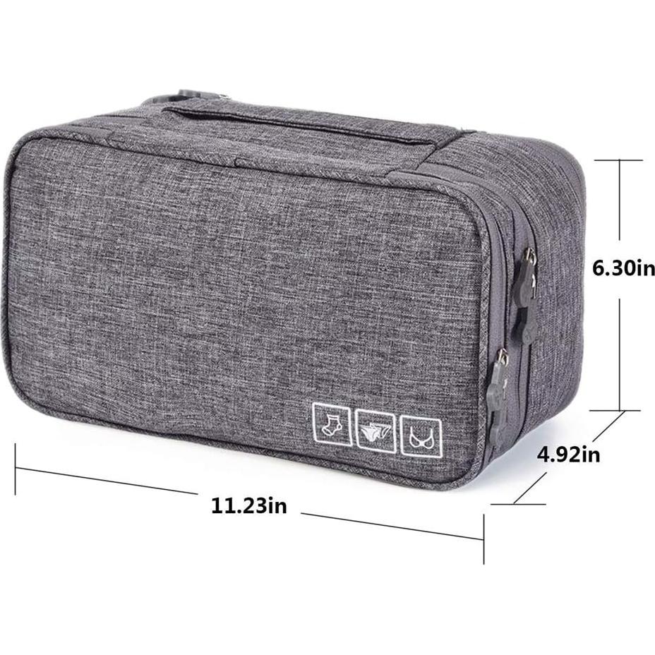 Organizador de Ropa Interior IVYRISE Gris 3 Compartimentos