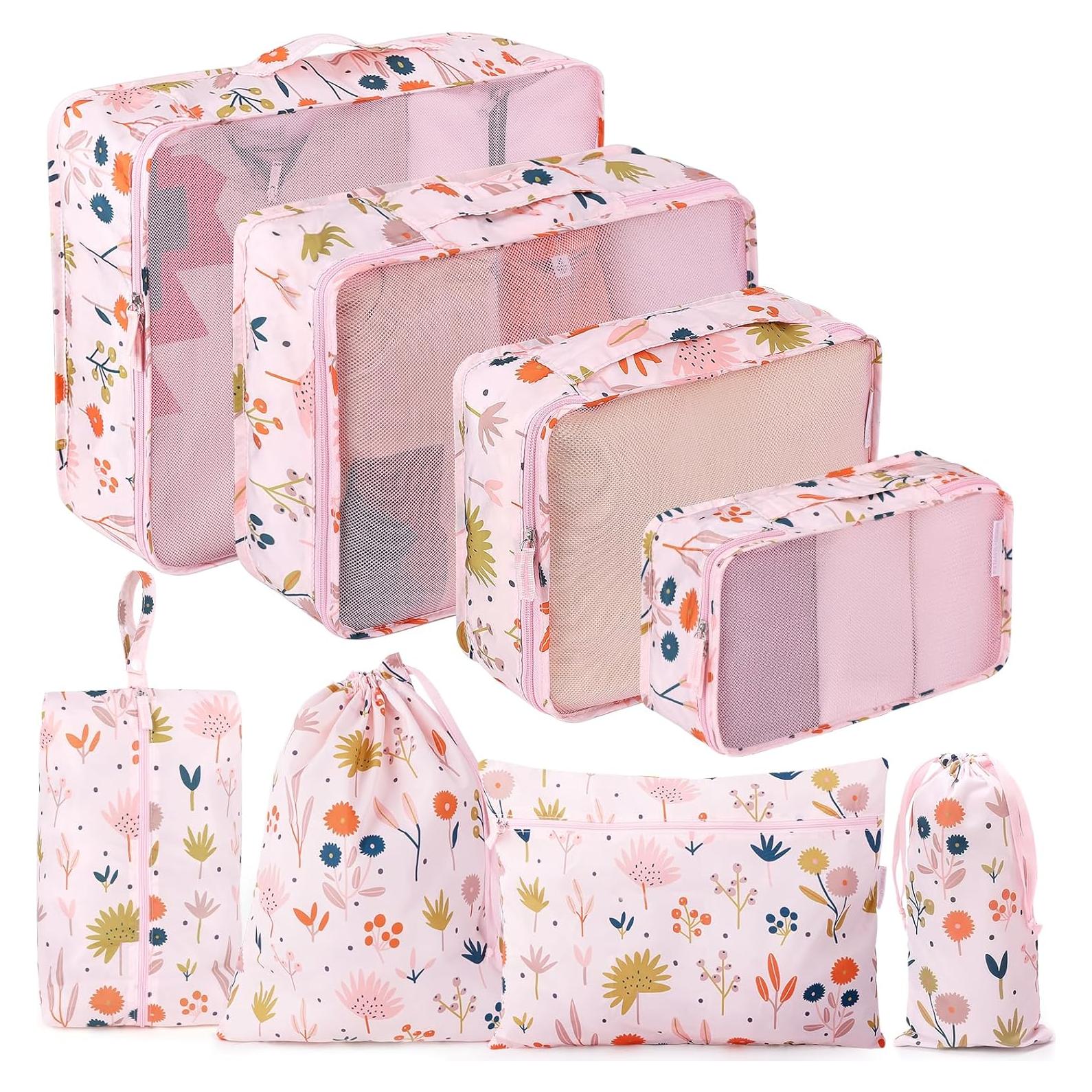 Set de 8 Cubos de Empaque MissBoy para Niños Rosa