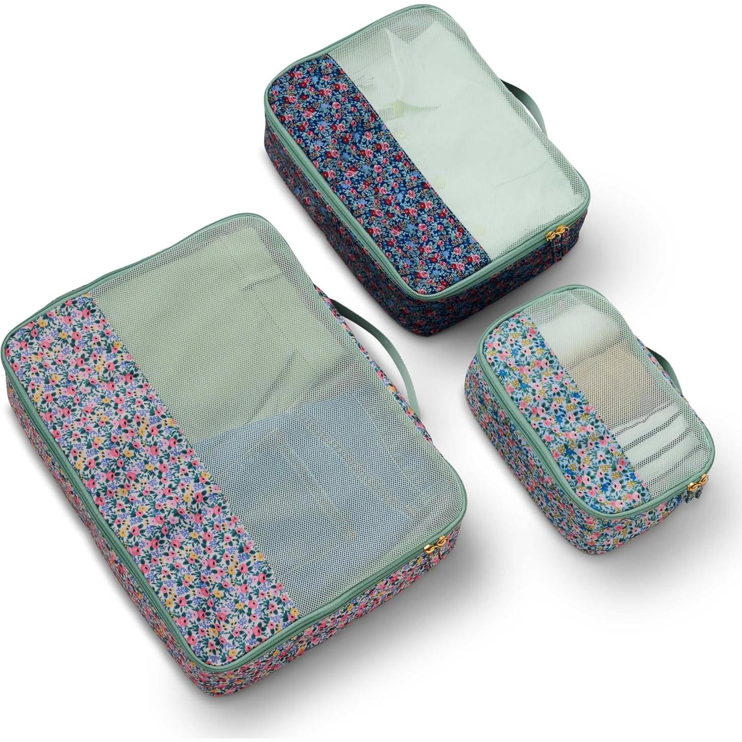 Conjunto de Cubos de Empaque Rifle Paper Co. Rosa 3 Piezas