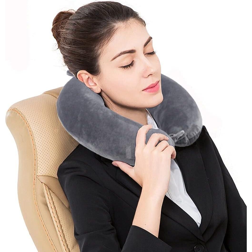 Almohada de Viaje XinYiSheng Espuma Viscoelástica Gris