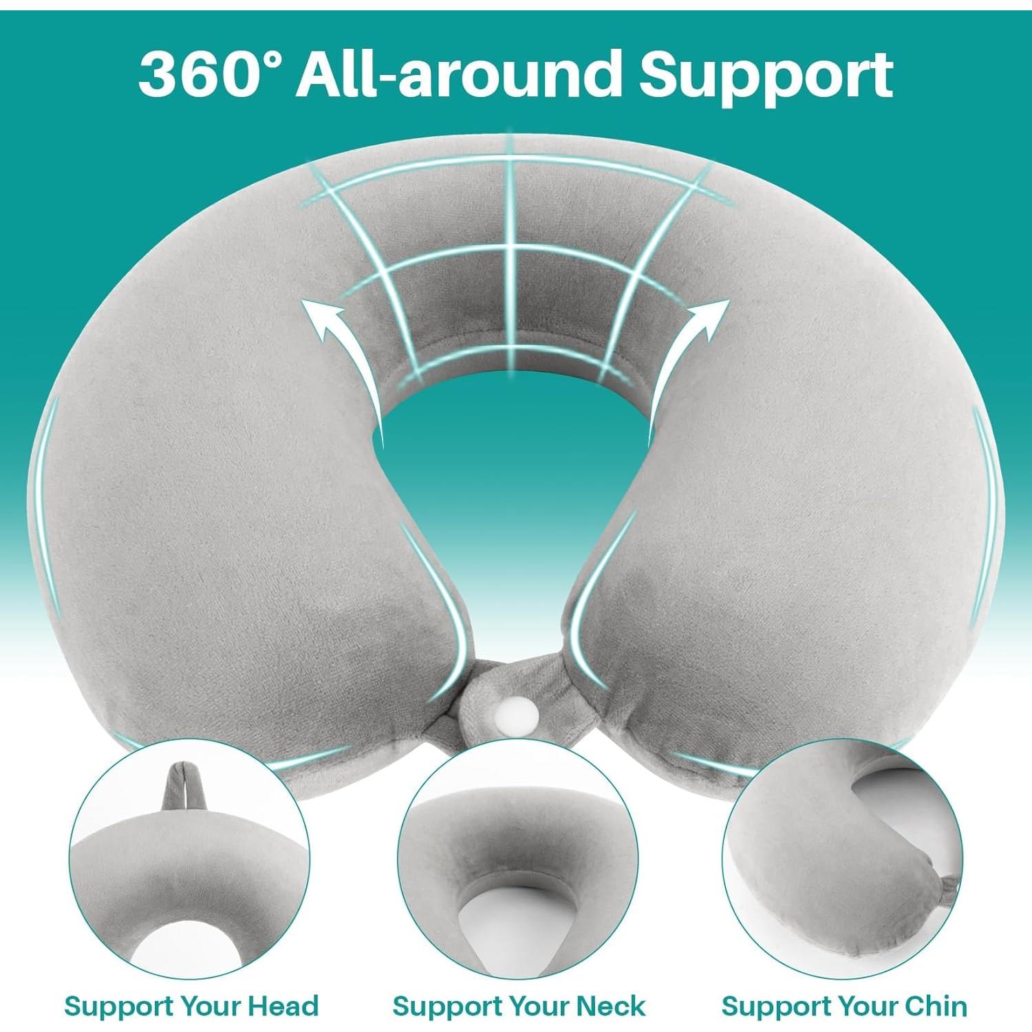 Almohada de Cuello RAINFLOW QWL - Espuma Viscoelástica Gris