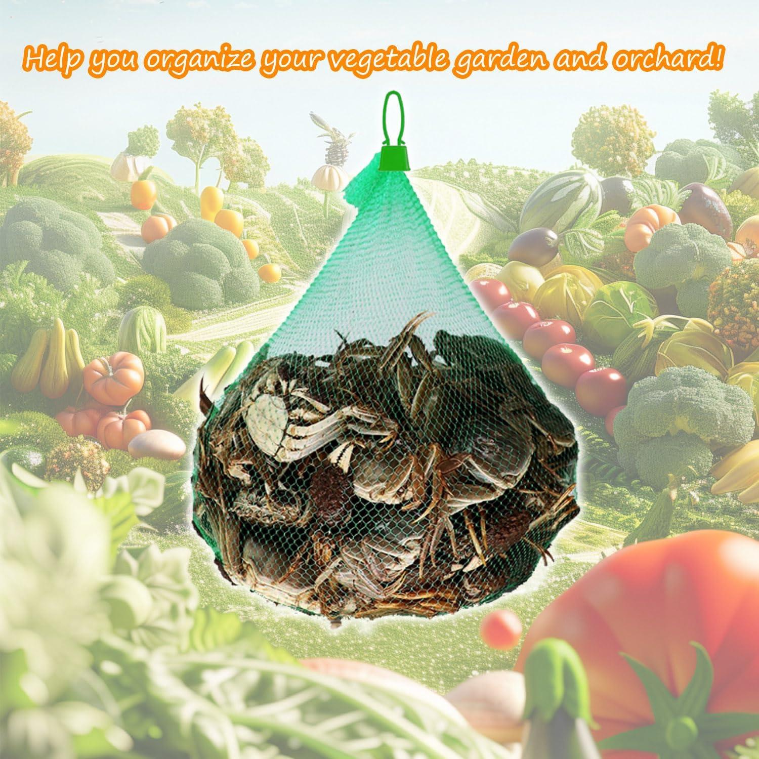 Limso 100 Bolsas de Malla Nylon para Hervir Mariscos 60cm Verde