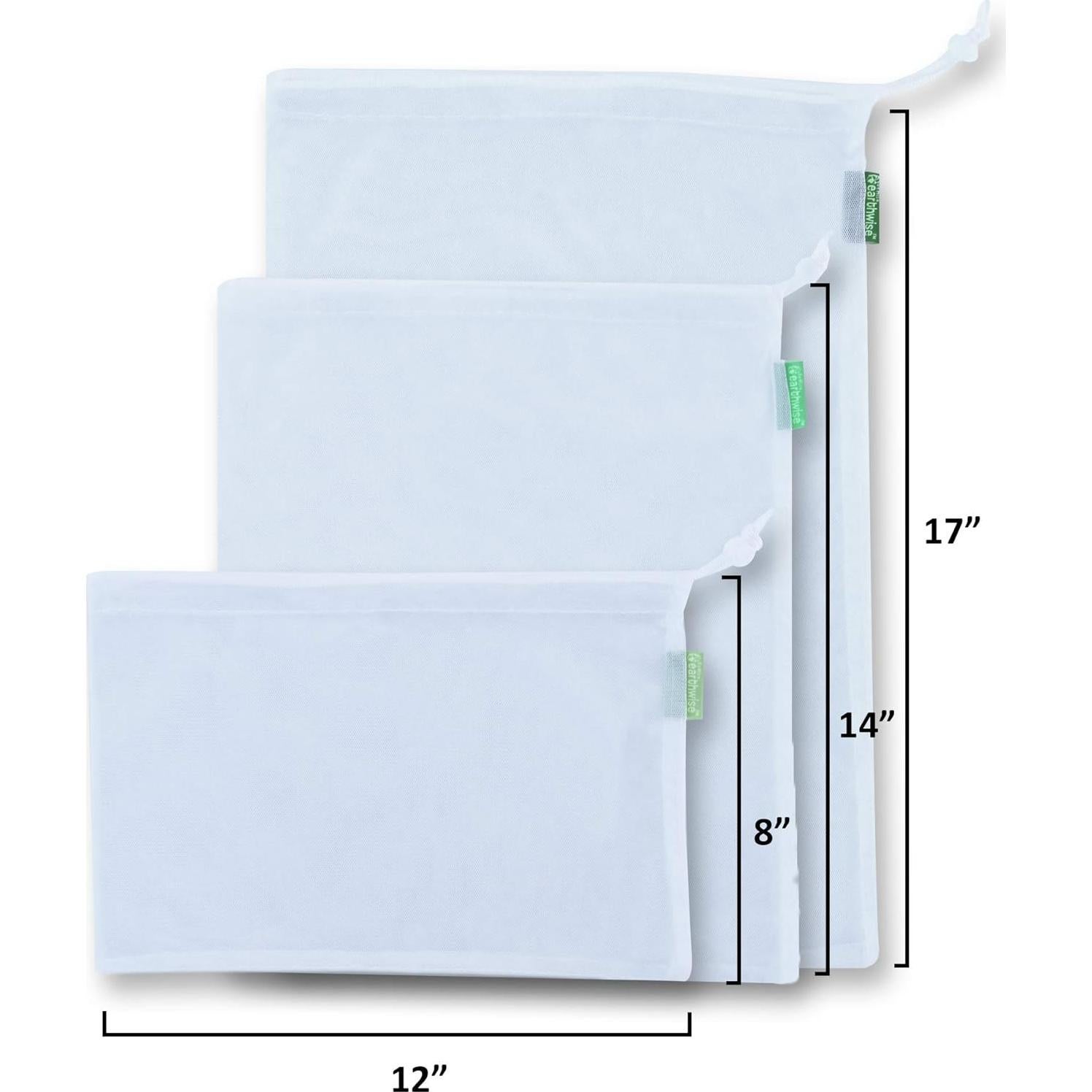 Conjunto de 9 Bolsas de Malla Reutilizables Earthwise Ecológicas