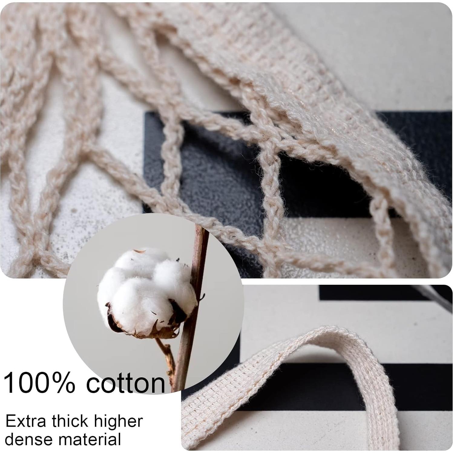 Bolsas de supermercado reutilizables Meetall, 5 paquetes, algodón