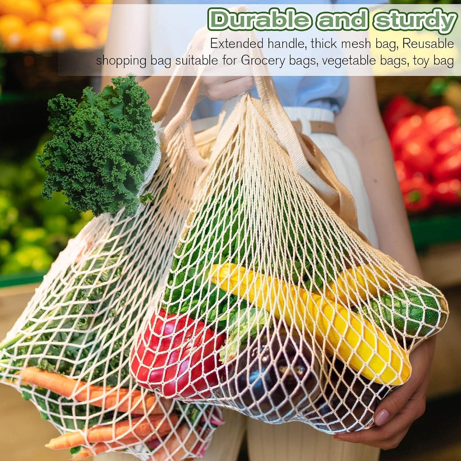 12 Bolsas de Compras Reutilizables de Malla Zelphvt 35x60cm