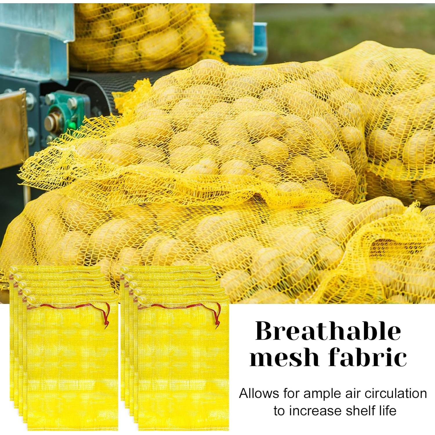 Paquete de 20 Bolsas de Malla Reutilizables Hlimior 43x63.5cm