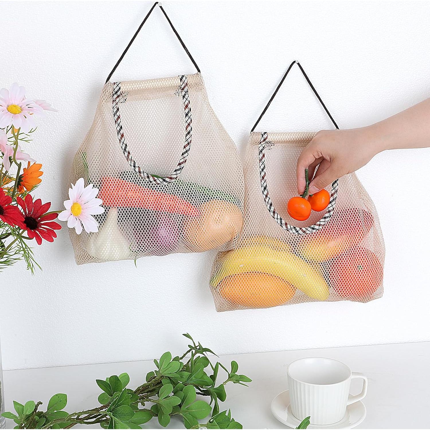 2 Bolsas Colgantes de Malla Fyntave para Frutas y Verduras