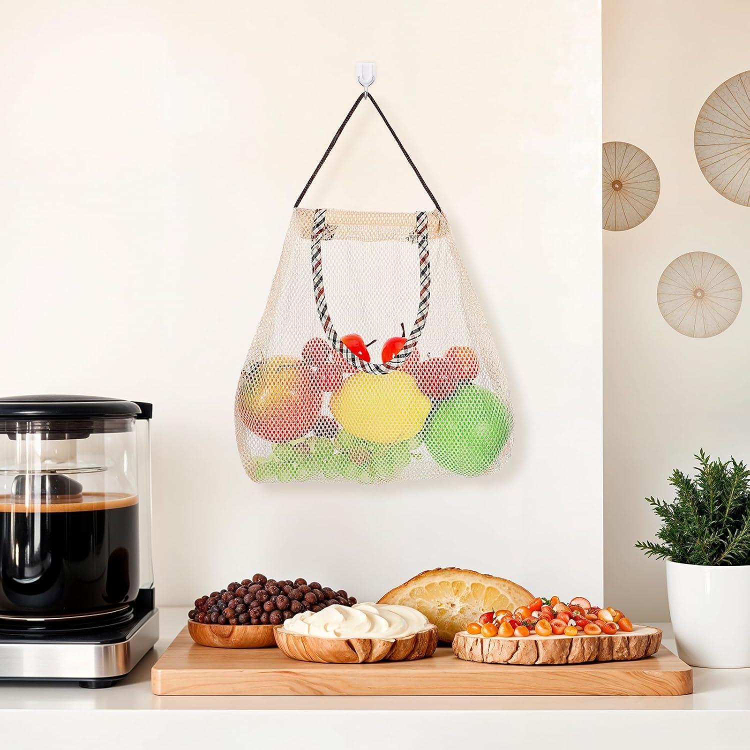 2 Bolsas Colgantes de Malla Fyntave para Frutas y Verduras