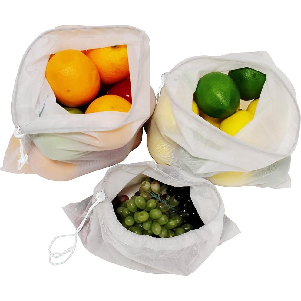 Bolsas de Malla Reutilizables Earthwise - 9 Piezas en 3 Tamaños