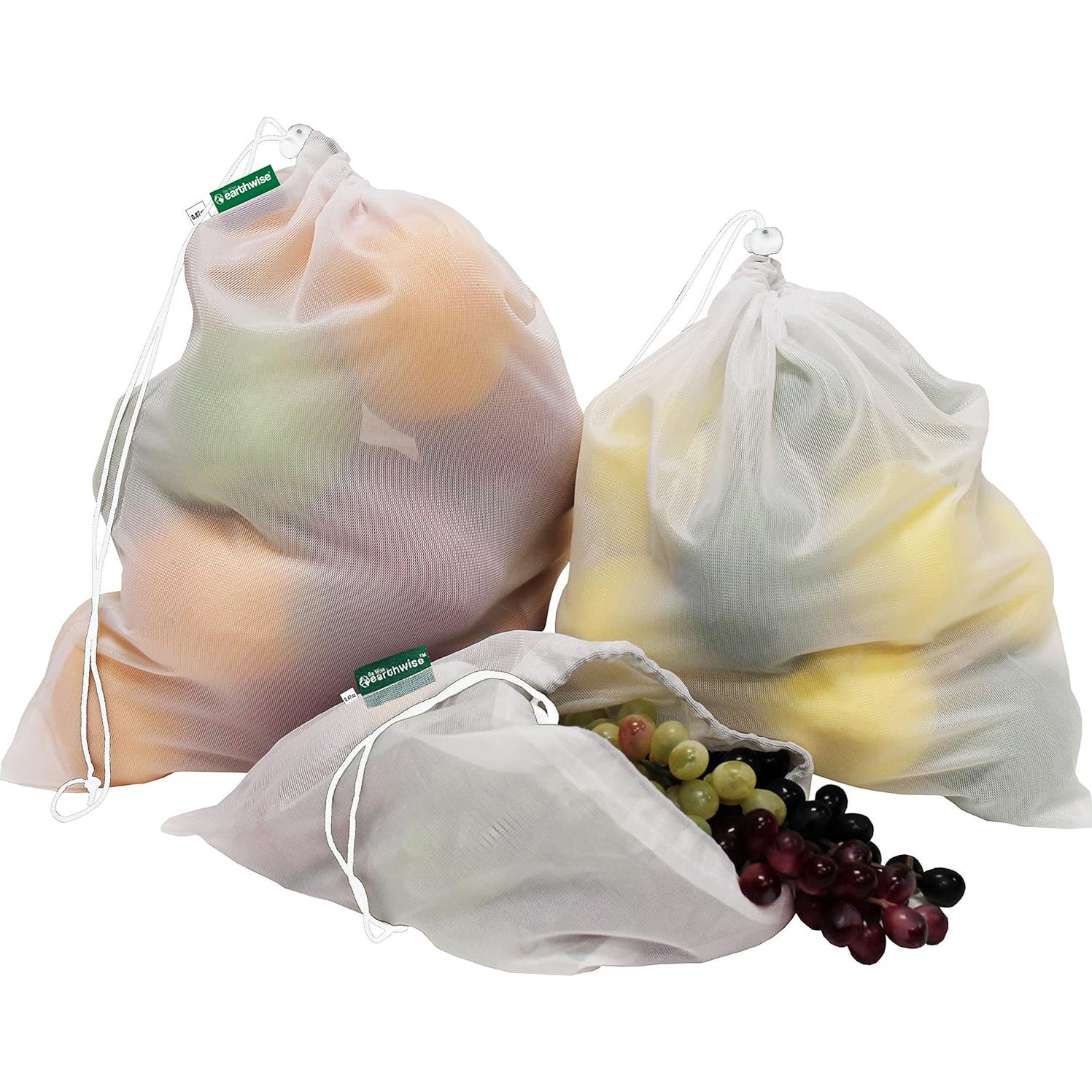 Bolsas de Malla Reutilizables Earthwise - 9 Piezas en 3 Tamaños