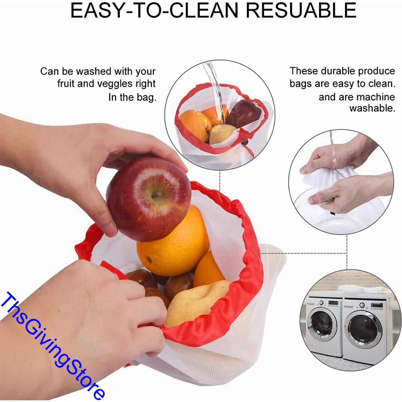 Bolsas de Malla Reutilizables ThsGivingStore - 3 Tamaños